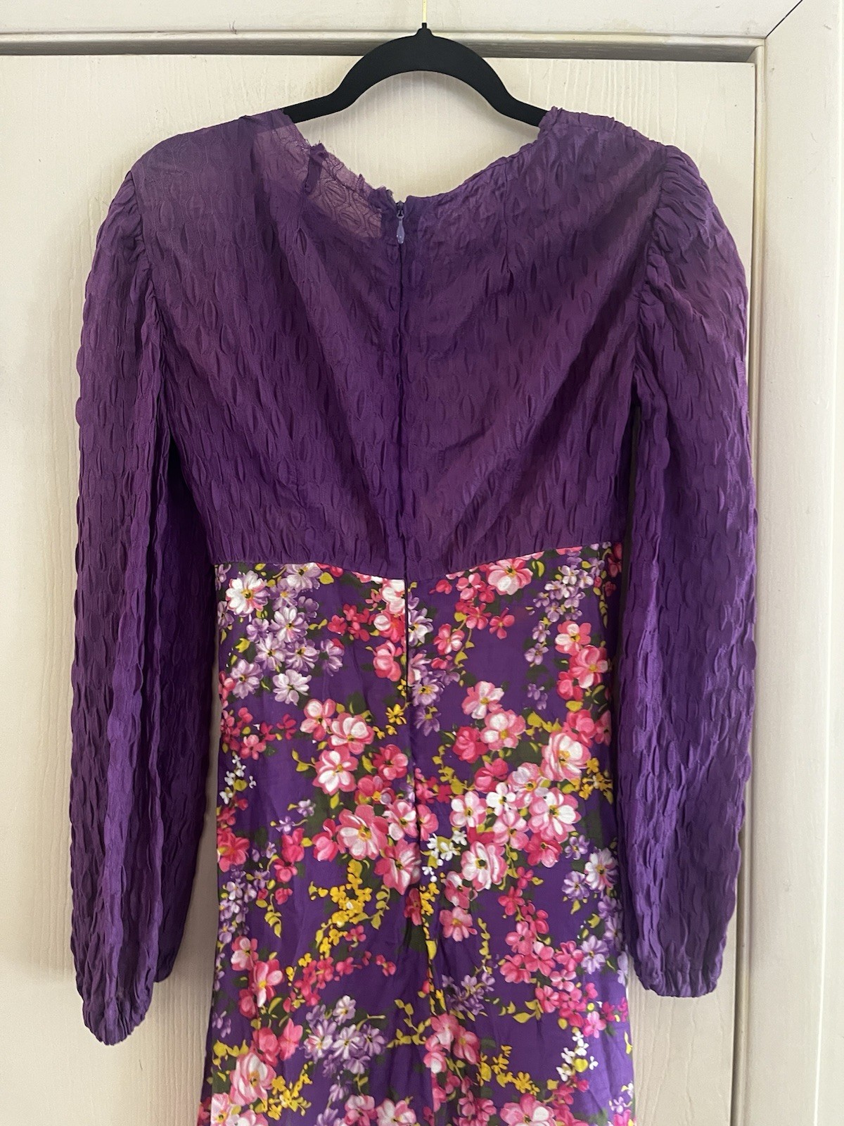 VTG Cottagecore 60s Handmade Retro Hostess Victorian Revival Maxi Dress