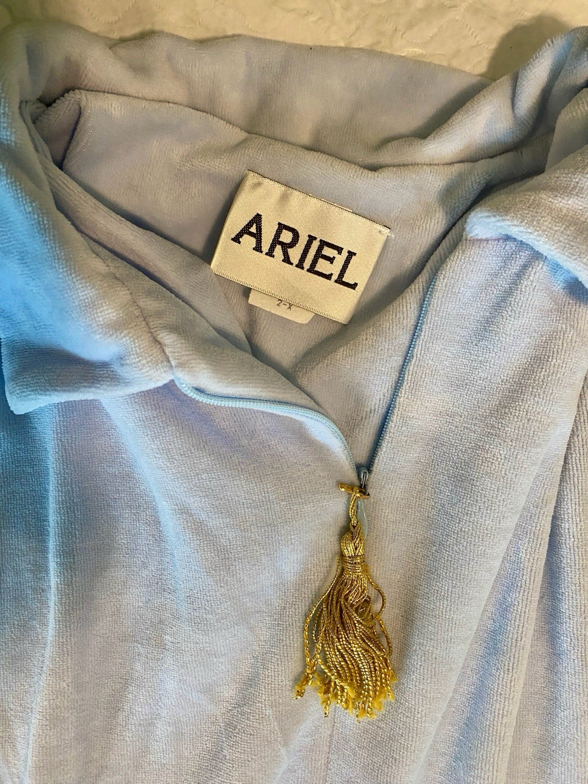 Vintage Ariel Cream Robe Embroidered Women’s Bath 2XL