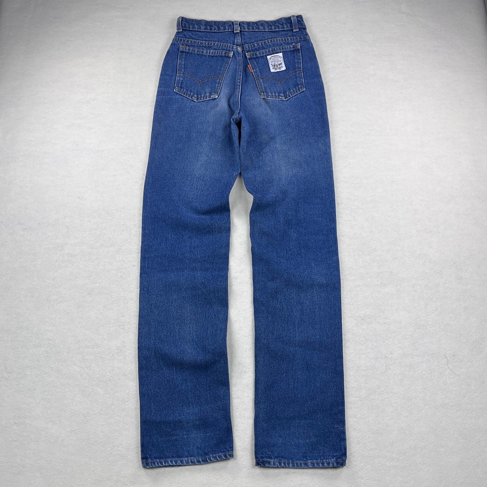 Vintage Levis White Patch Orange Tab Jeans Womens 26 High Rise Straight Scovill