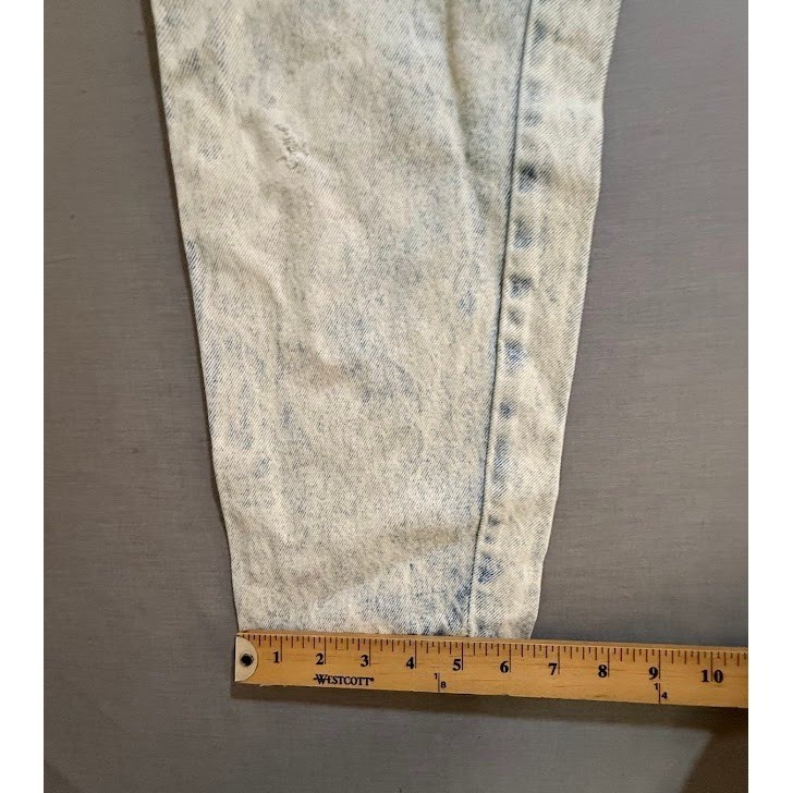PS Gitano Vintage Acid Wash Jeans High Waist Tapered Leg Denim Retro 90s 30X28