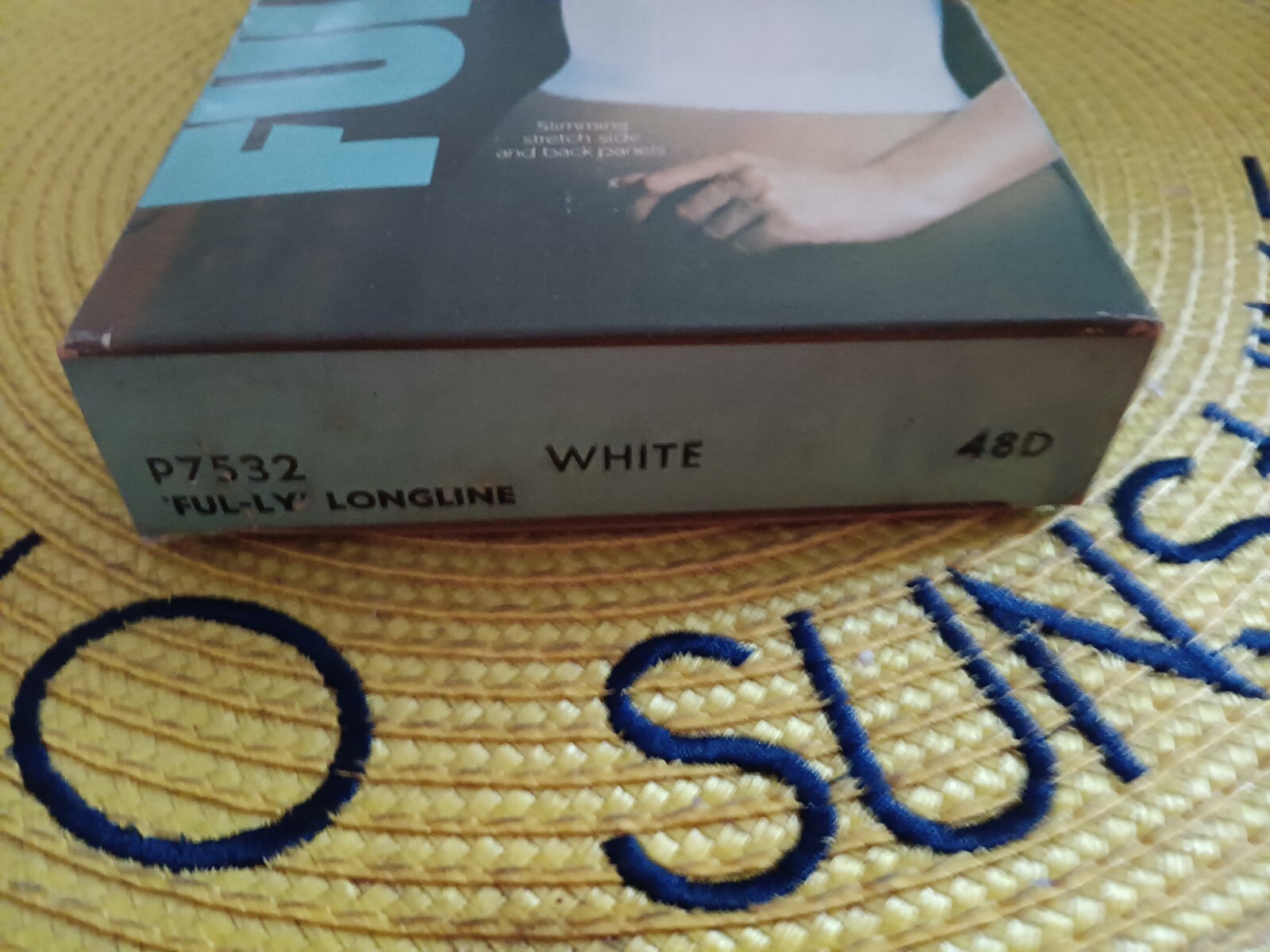 Vtg Exquisite Form Ful-ly Fully 3/4 Length White Bra 48 D NIB P7532 Longline
