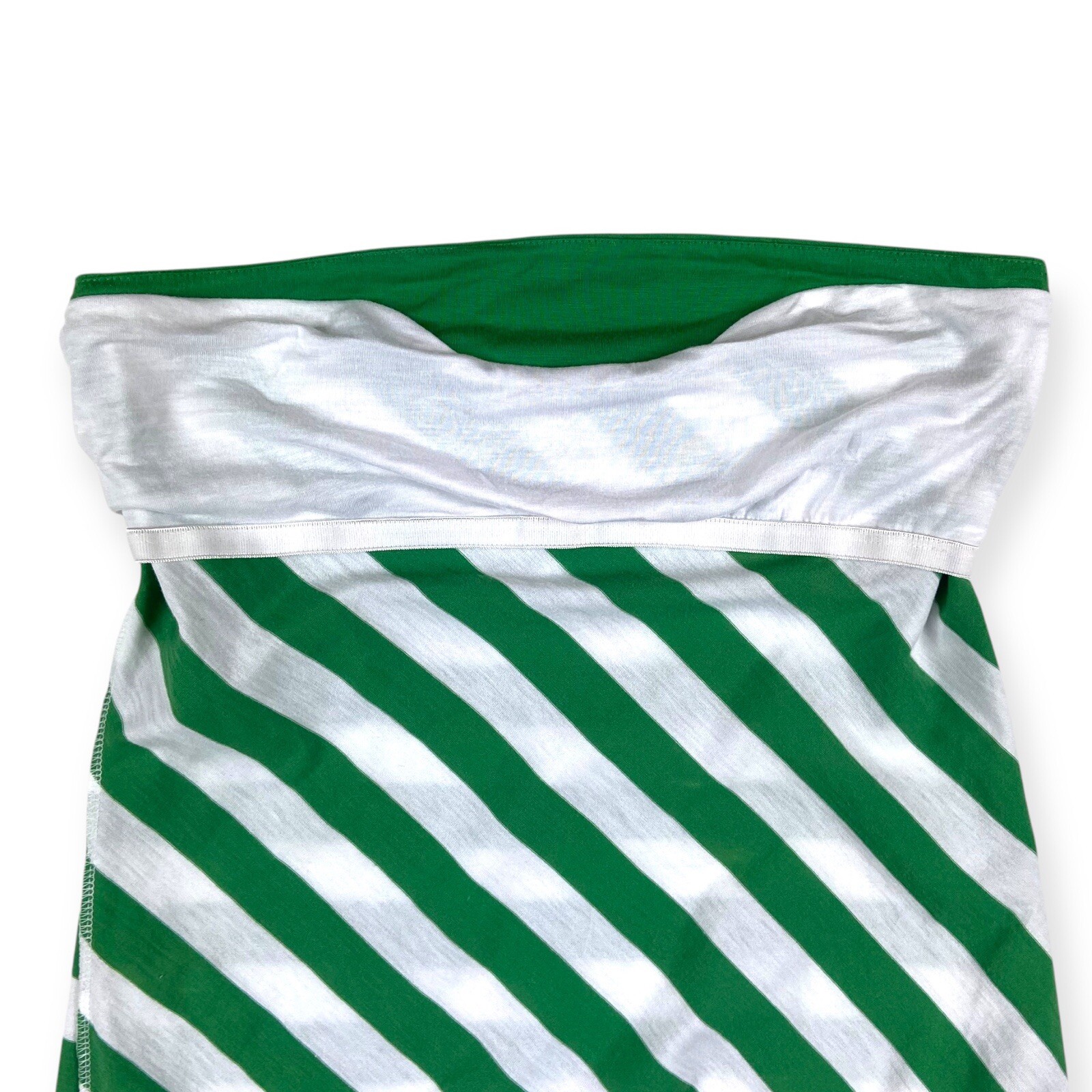 Xhilaration VTG Y2K Green Striped Tube Top Preppy M