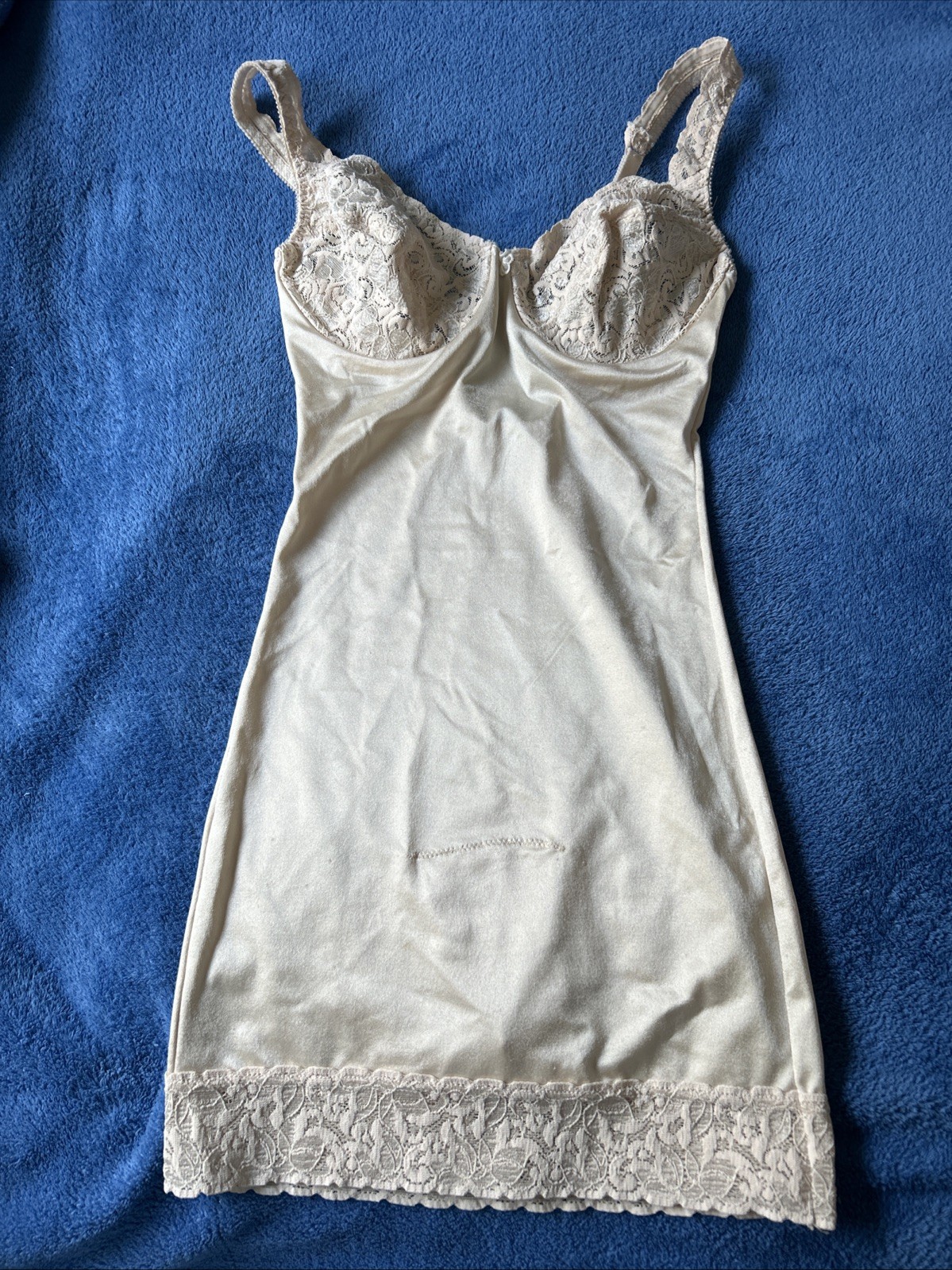 Vintage Flexees One Piece Nude Shapewear Slip Dress Body Suit Size 34C