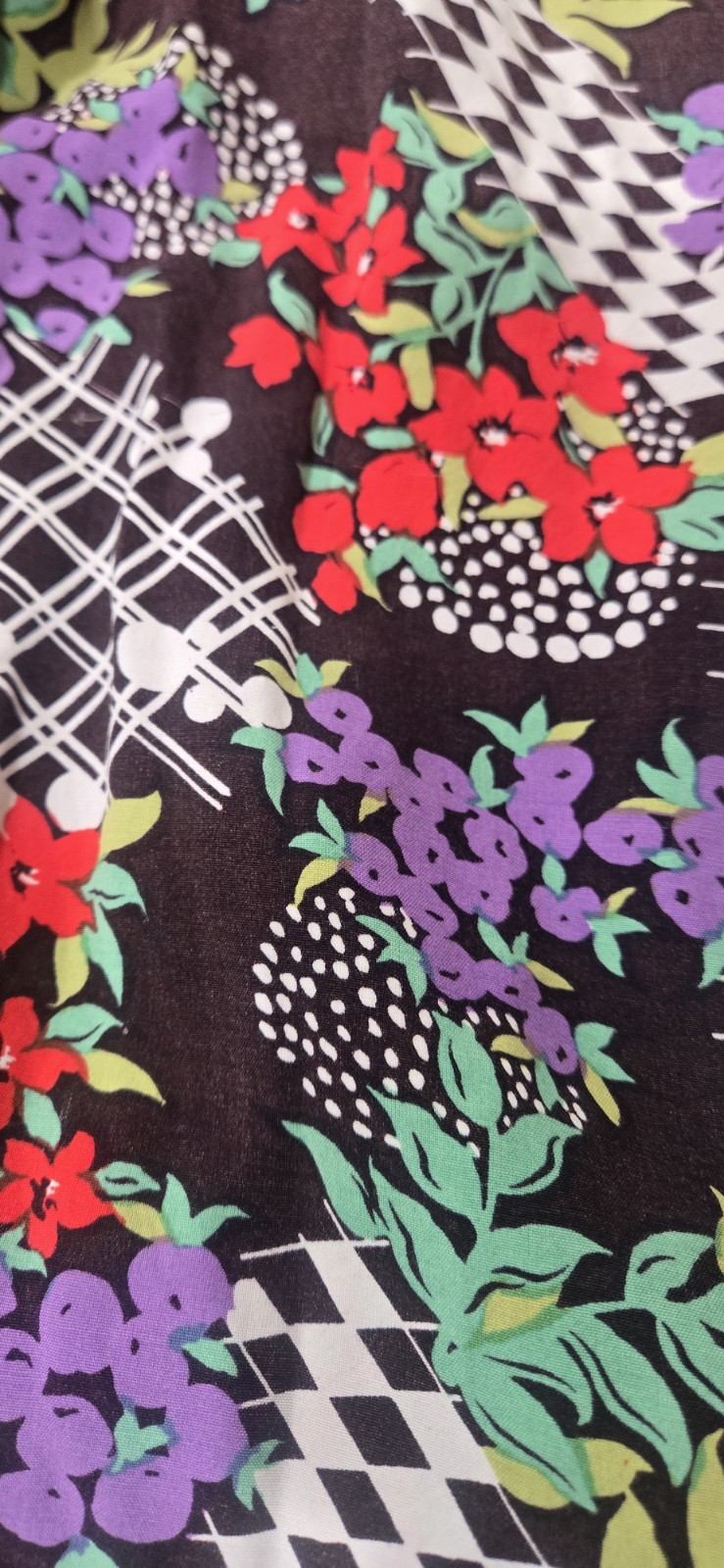 MRS ROPER style Vintage Flowery Maxi Dress Mumu Purple Red Green Black White L