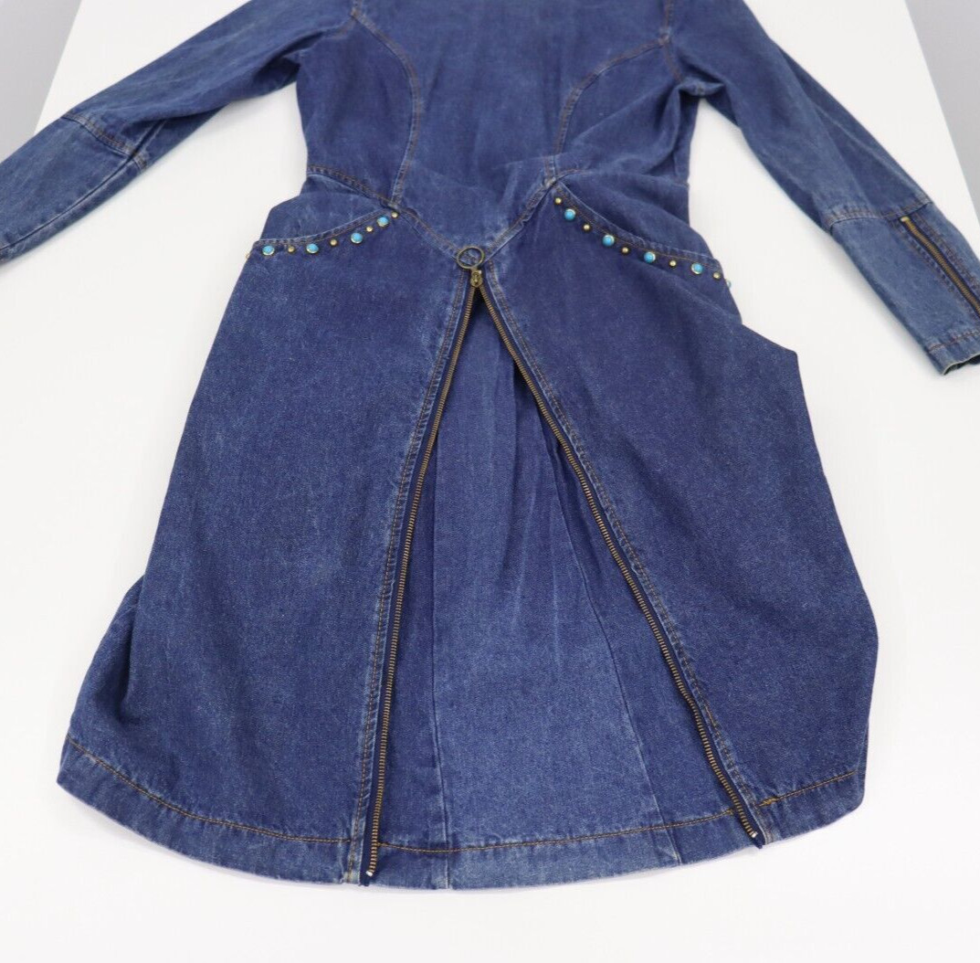 Jou Jou Y2K 1990’s Denim Dress Stones and Gromet Embellishments Size M (Size 8)