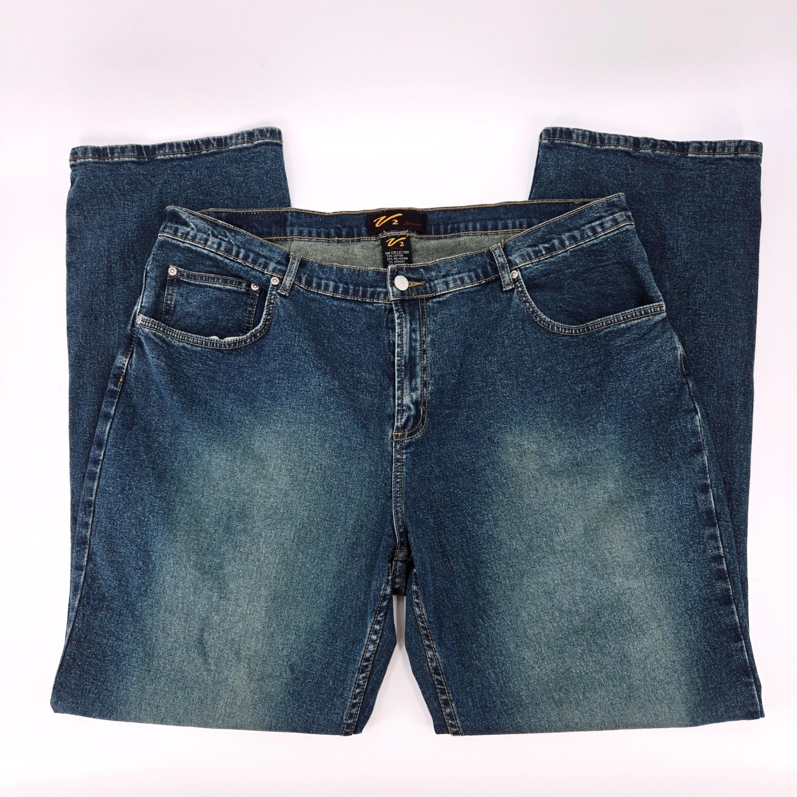 V2 Jeans The Collection Y2K High Rise Plus Size 23W Dark Wash Straight Leg Denim