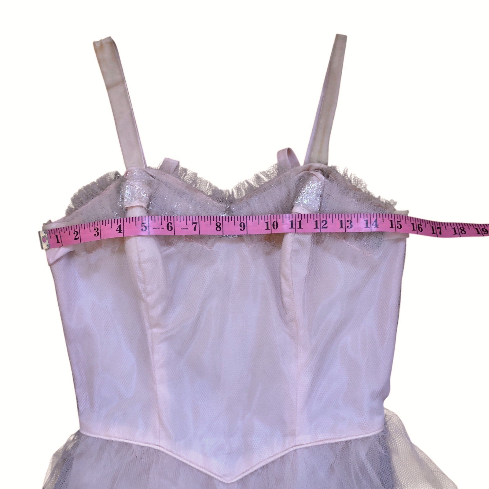Vintage 50s Prom Party Dress XS Pink Acetate Tulle Net Overlay Sweetheart Read