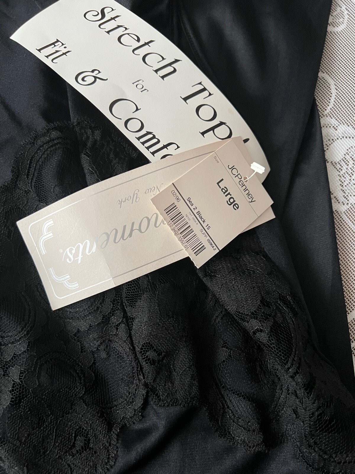 Vintage Nightgown Soft Moments New York Large NWT Black