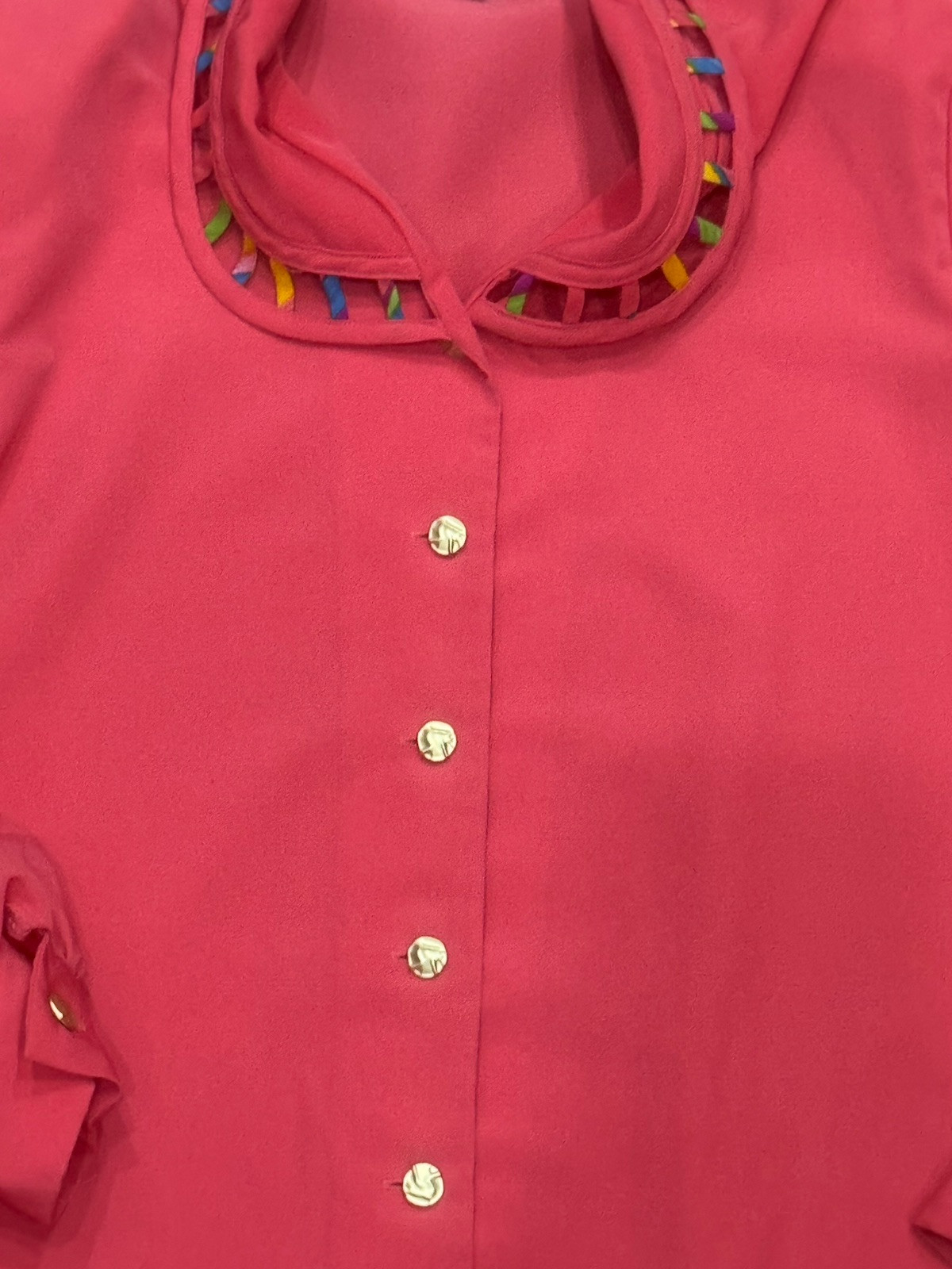 Vintage Jo Hardin Colorful Shirt Multicolor Women’s Size 10 Kidcore
