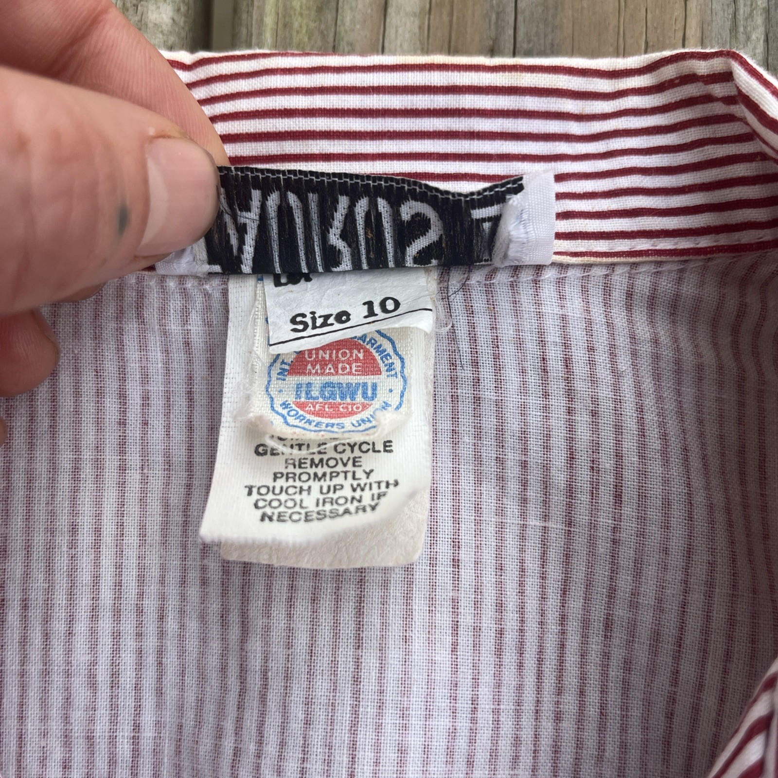 True Vintage Red and white pinstripe dress by Taurus Two size 10 Union made USA