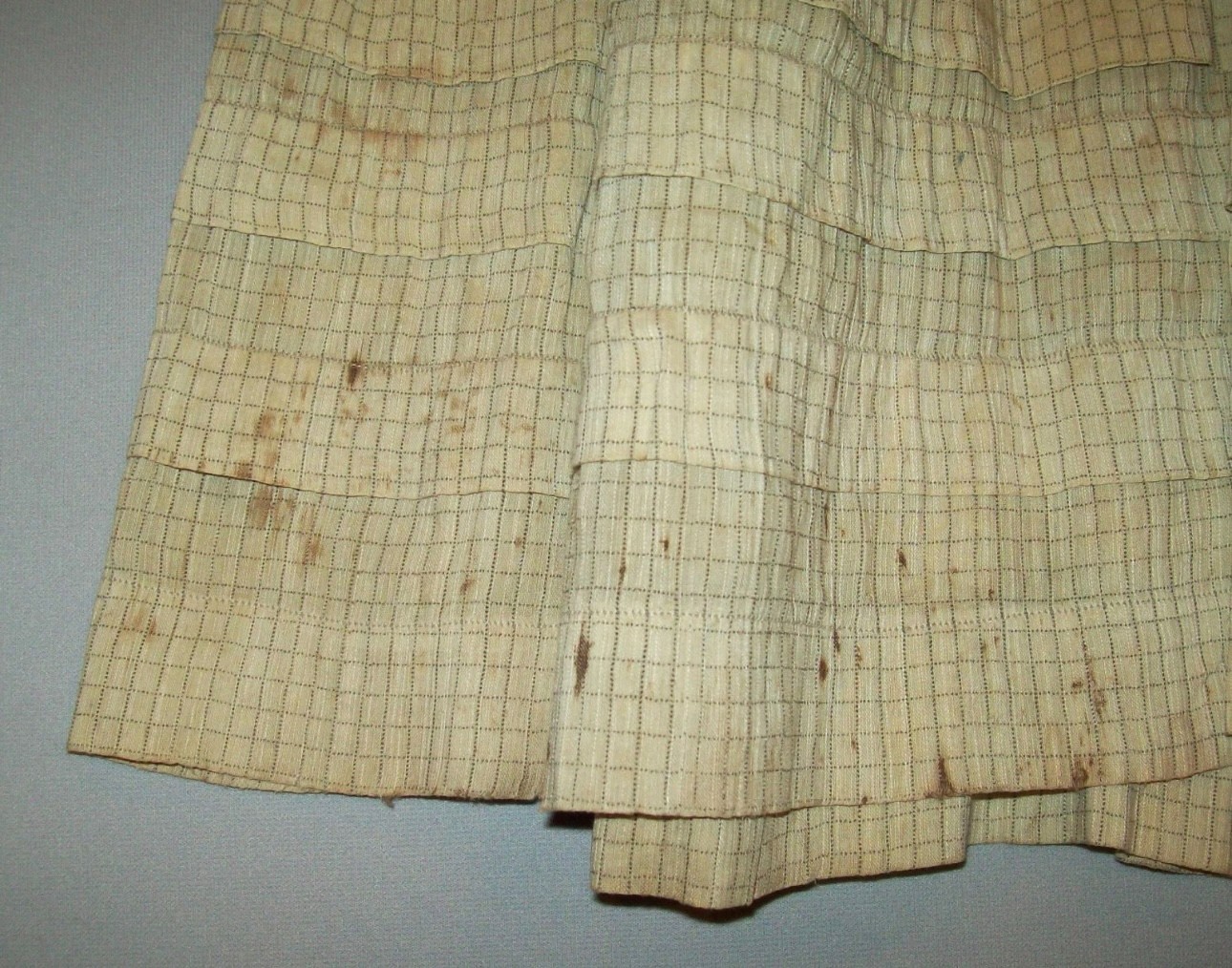 Old Vtg 1890s Womans Hand Made Fancy Petticoat Slip Amazing Work Homespun Pleats