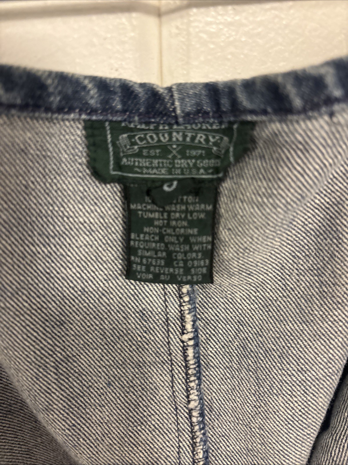 Vintage Ralph Lauren Sz 8 Blue Country Denim Maxi Wrap Skirt Grannycore Cottage