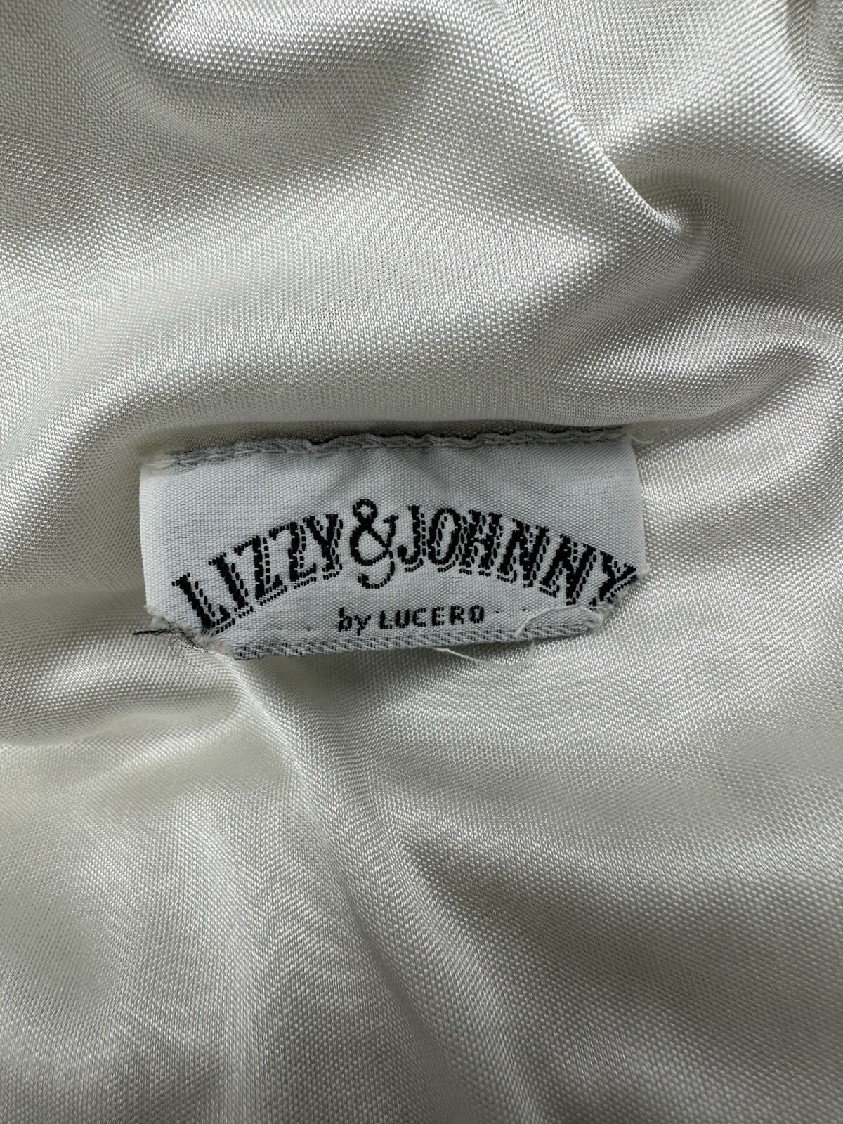 Vtg Lizzy & Johnny by Lucero Draped White Dress. Washed. May smell moth balls.