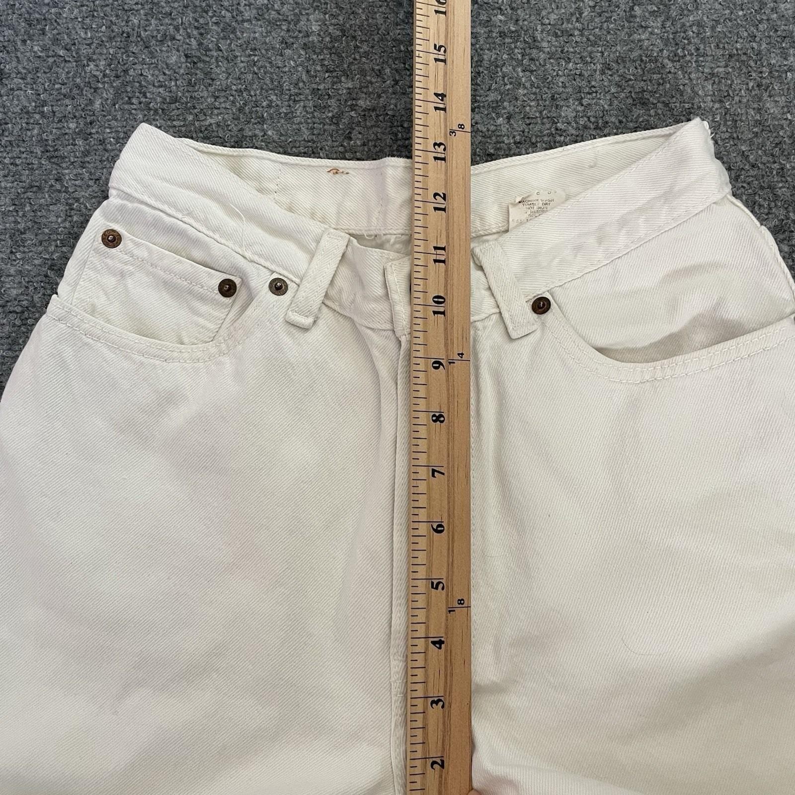 Vintage Levi’s Button Fly Jeans Paper Patch 70’s USA Size 9 White Denim 25×27