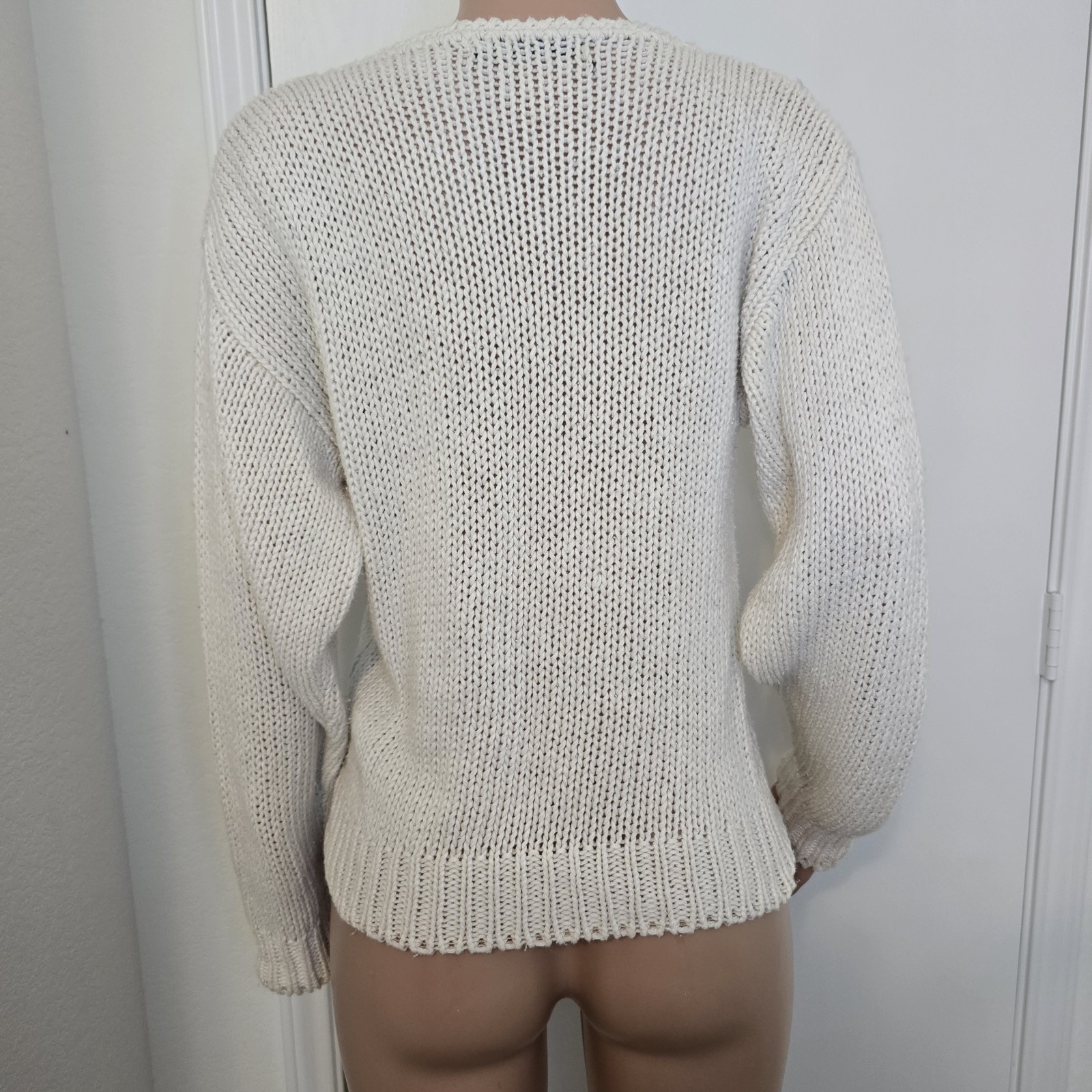 Pastel 80s Color Block Hand Made Knit Sweater Approx Size S