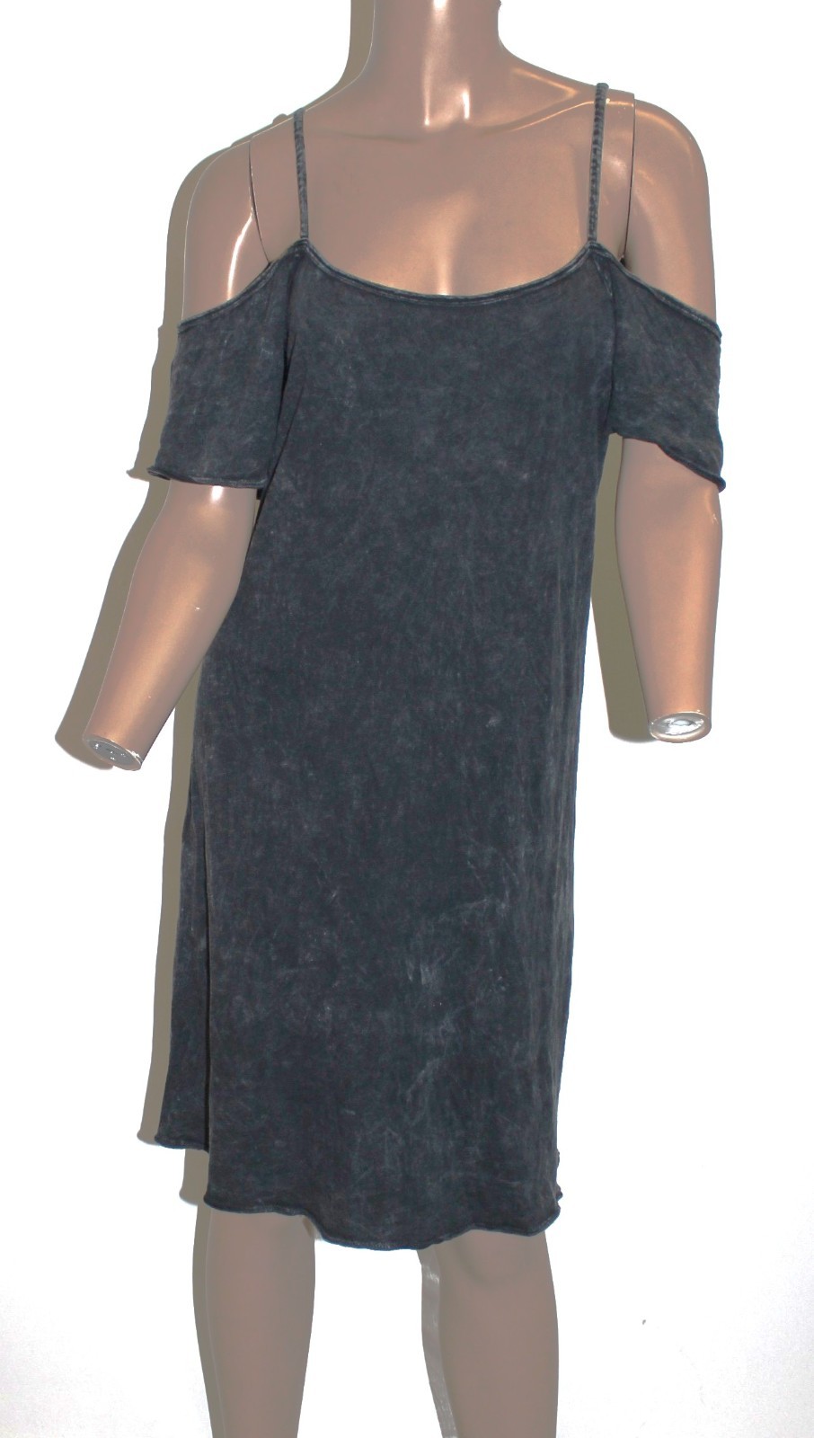 Billabong Vintage Charcoal Cold Shoulder w Stretch-knit Fabric Size L