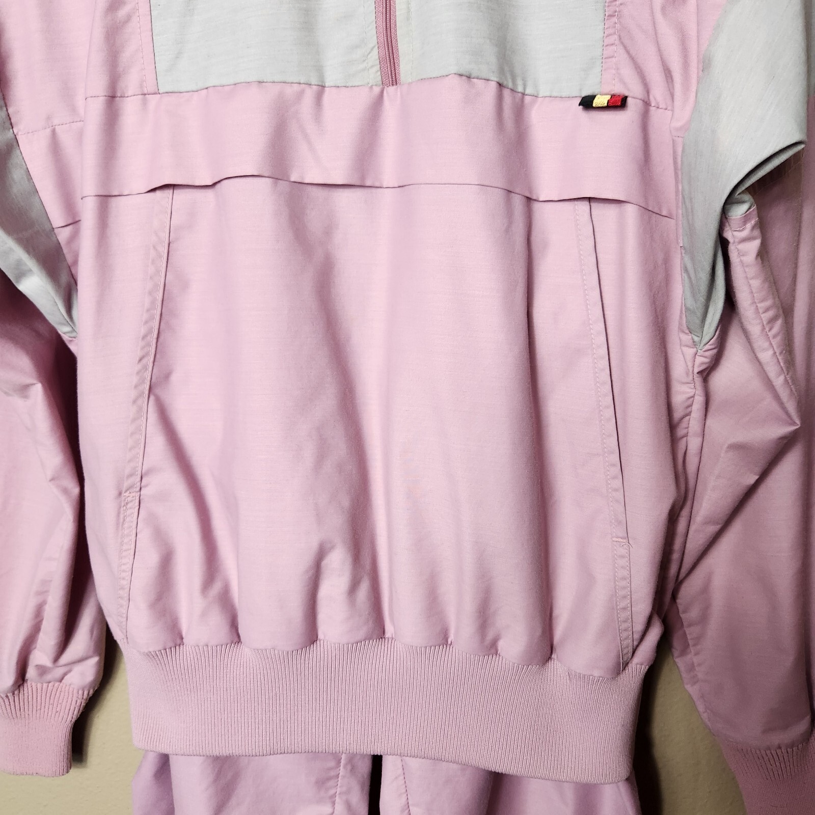 Sunbuster Vintage 80s Colorblock Windbreaker Anorak and Cropped Pants Set-Size L