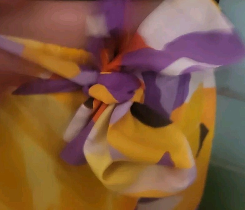 Retro vintage hippy glamour groovy yellow purple orange palazoo pants womens 9