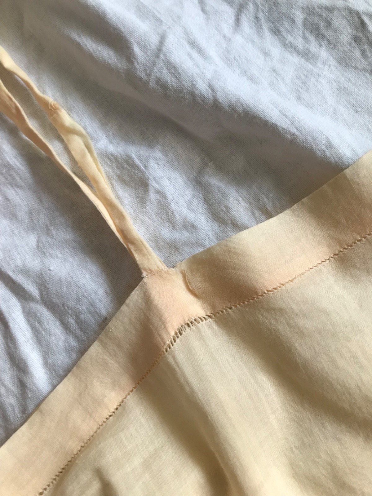 Vintage Antique 1920s Lingerie Brief Dress Petticoat Early Era 900 Cotton M