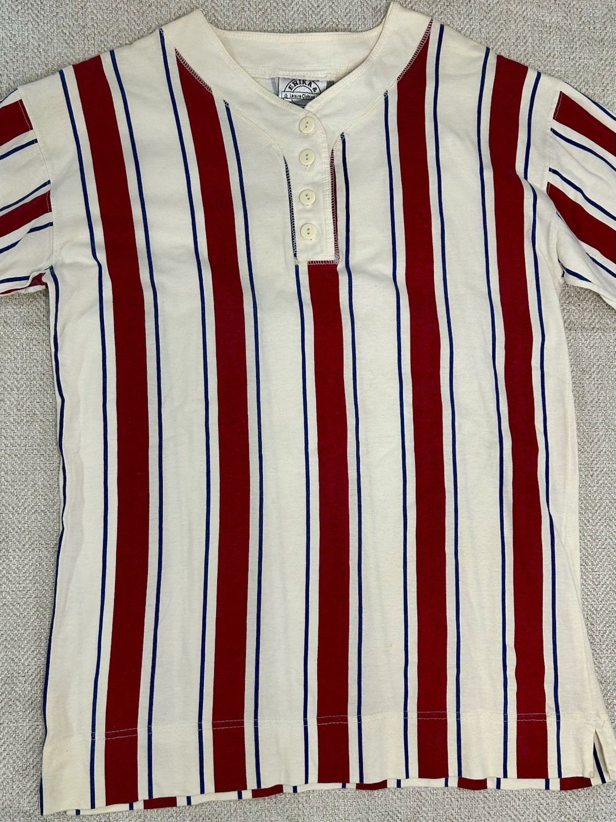 Vintage Erika And Co Striped Top Original Sport Club Made In USA M 80s 90s 1980s
