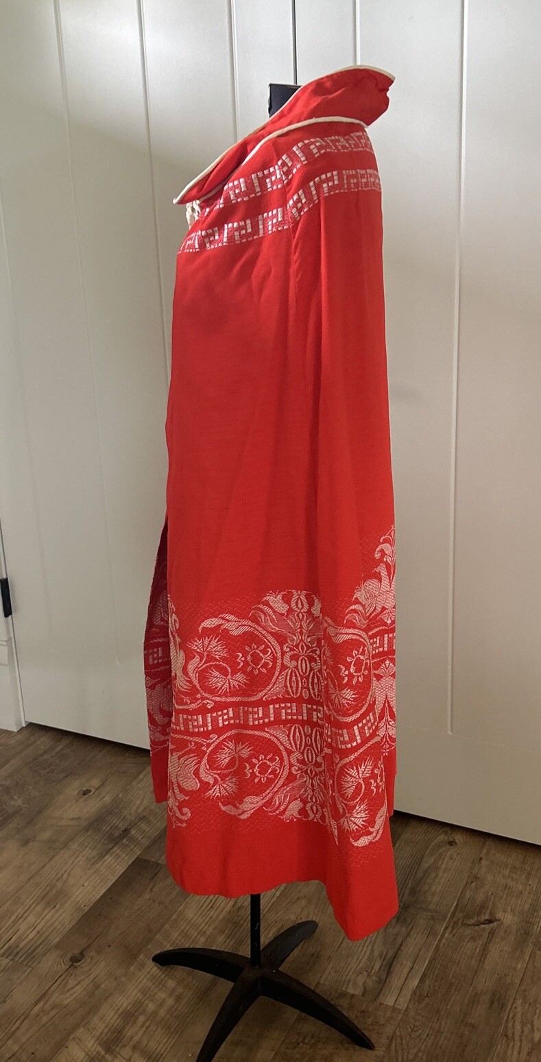 Vintage Red Decorative Costume Cape One Size