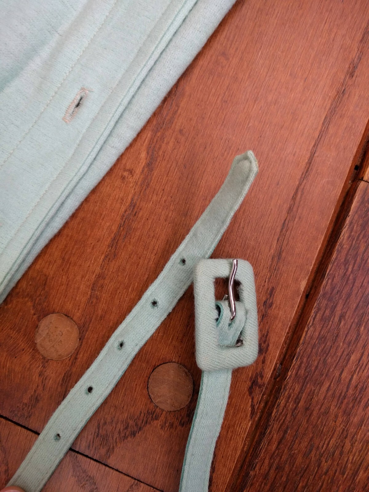 Vintage Henry Rosenfeld Mint Green Dress Belt Clothing Cosplay 1950s Craft Prop