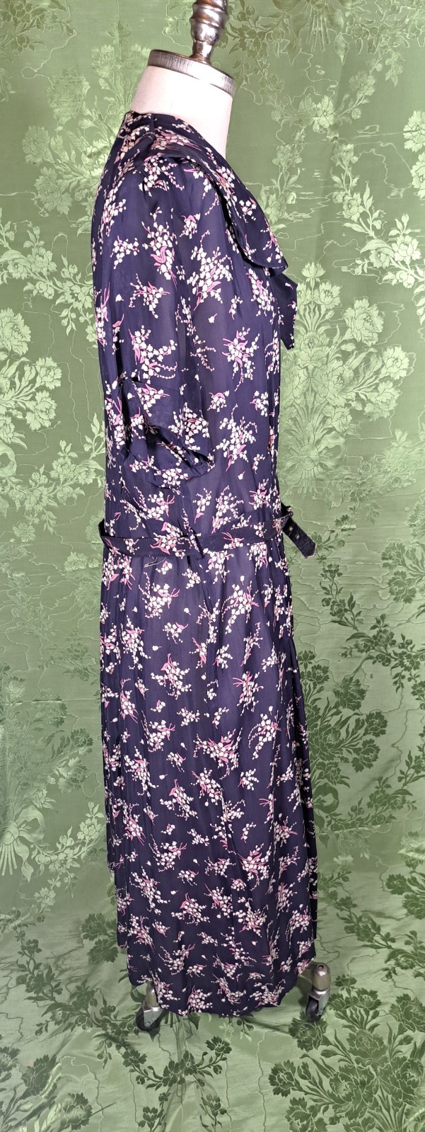 1940’S-50’S BEMBERG RAYON FLORAL PRINT DRESS, CALDWELL CASUALS
