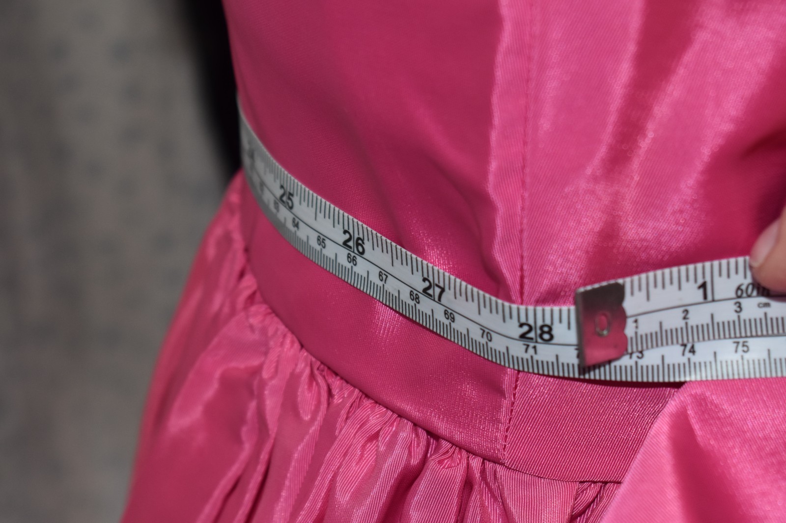 JCPenny Vintage Juniors 9 Hot Pink Long Prom Party Dress Taffeta Floor Length