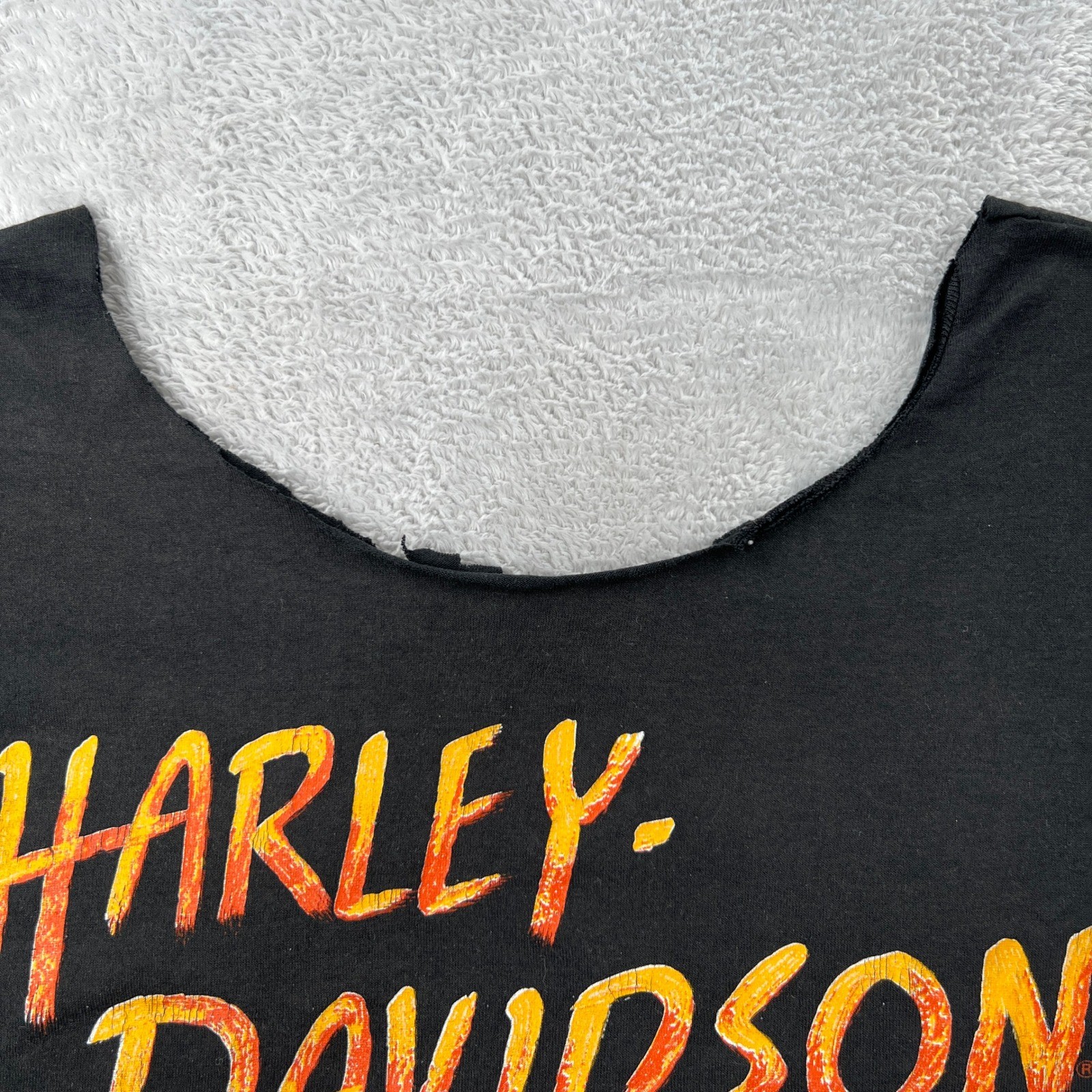Harley-Davidson 1987 Vintage Graphic T-Shirt Medium Black Women Biker Rocker 80s