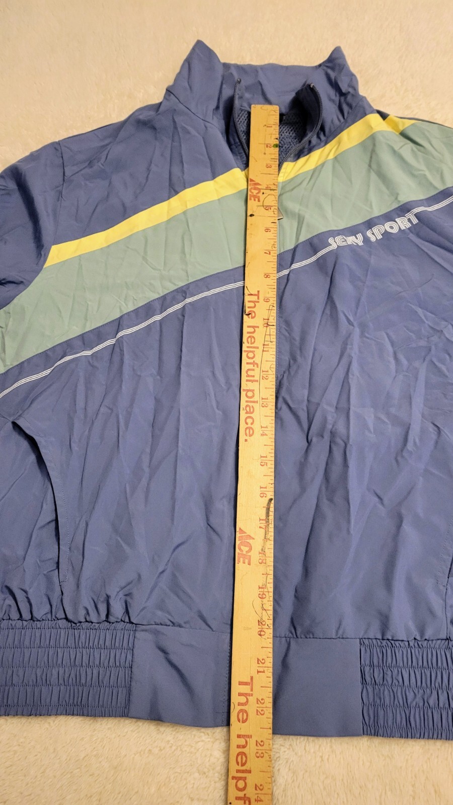 VTG Retro Gray, Yellow, Green Windbreaker Track Beach Jacket