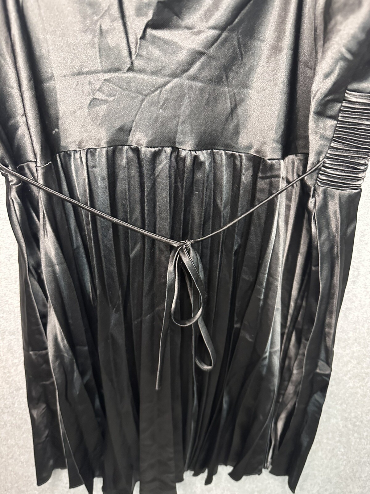 Y2k 90’s Gossip Girl Fairy Goth Grunge Baby Doll Satin Pleated A Line Dress