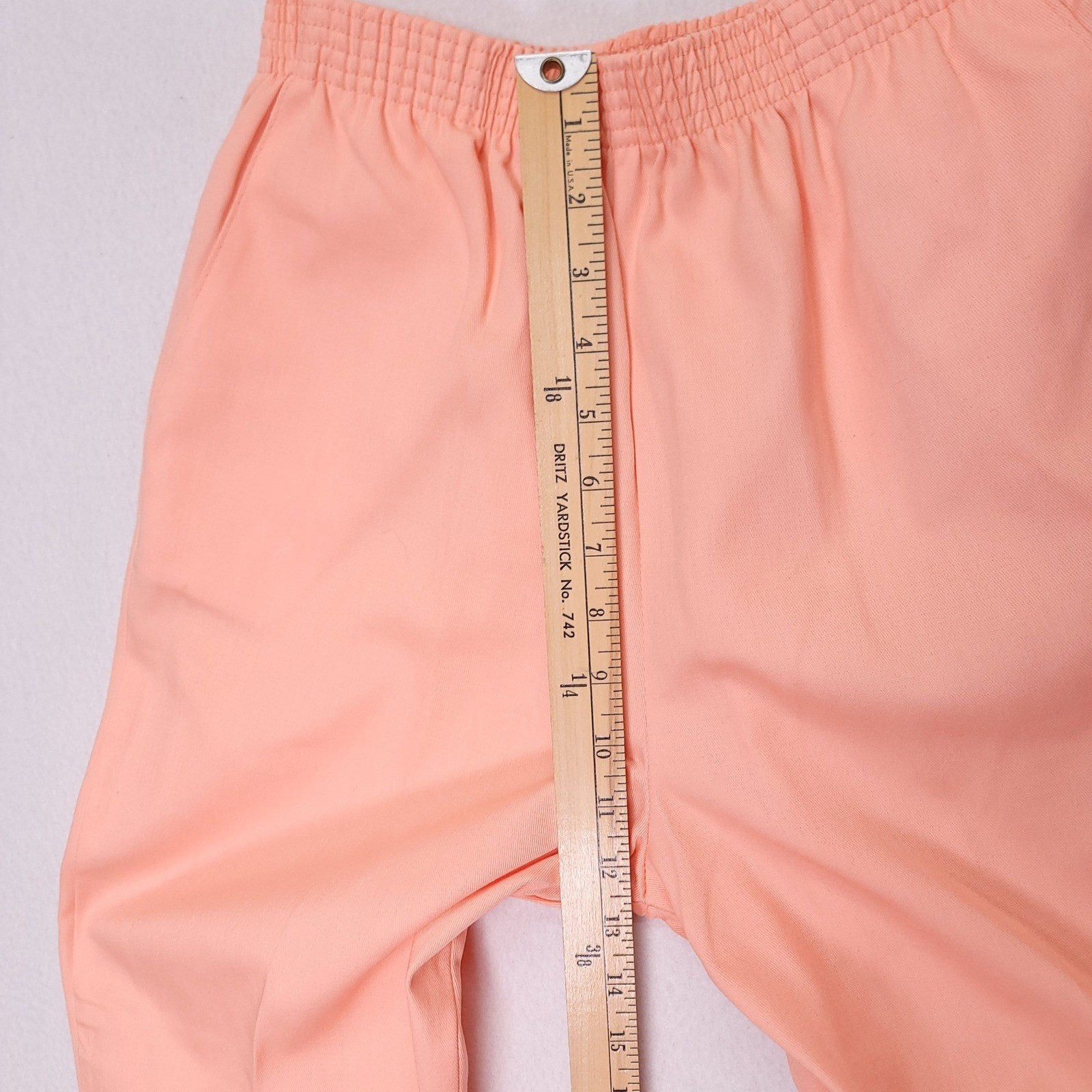 Catnip Vintage 90s High Waisted Elastic Waist Pants Peach Apricot Medium NWT USA