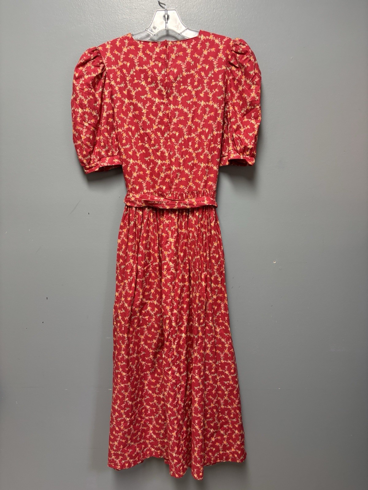 VTG Laura Ashley 1980s Floral Midi Dress Sz 4 Puff Sleeve Romantic VTG Cottage