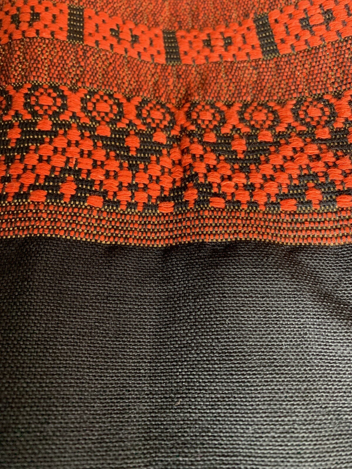 Vintage Hand Woven Mayan Cotton Skirt 50s 60s