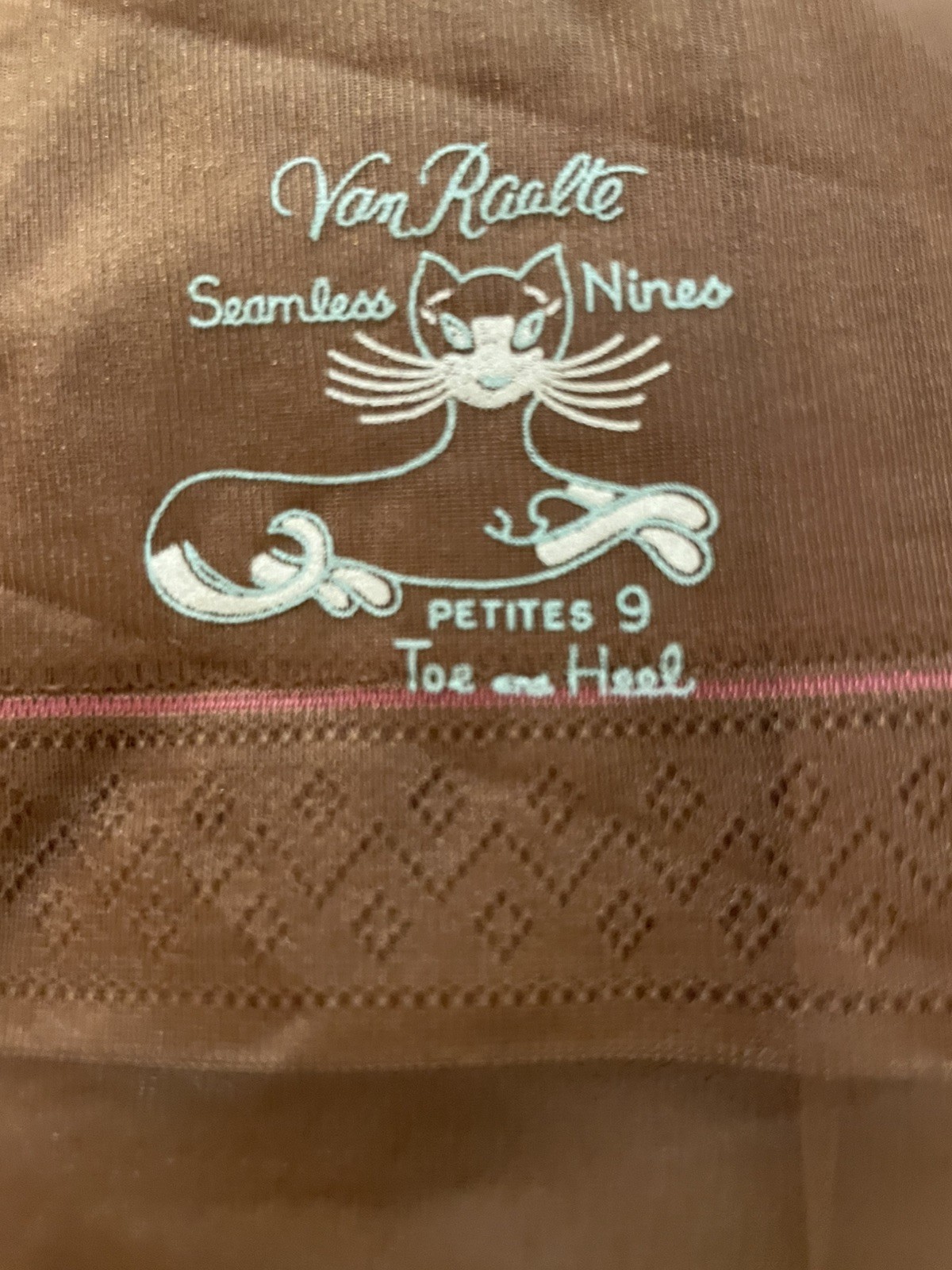 3 Vtg 50s Van Raalte Sheer Cinnamon 9 P Nylon Stockings Seams New 1 Box