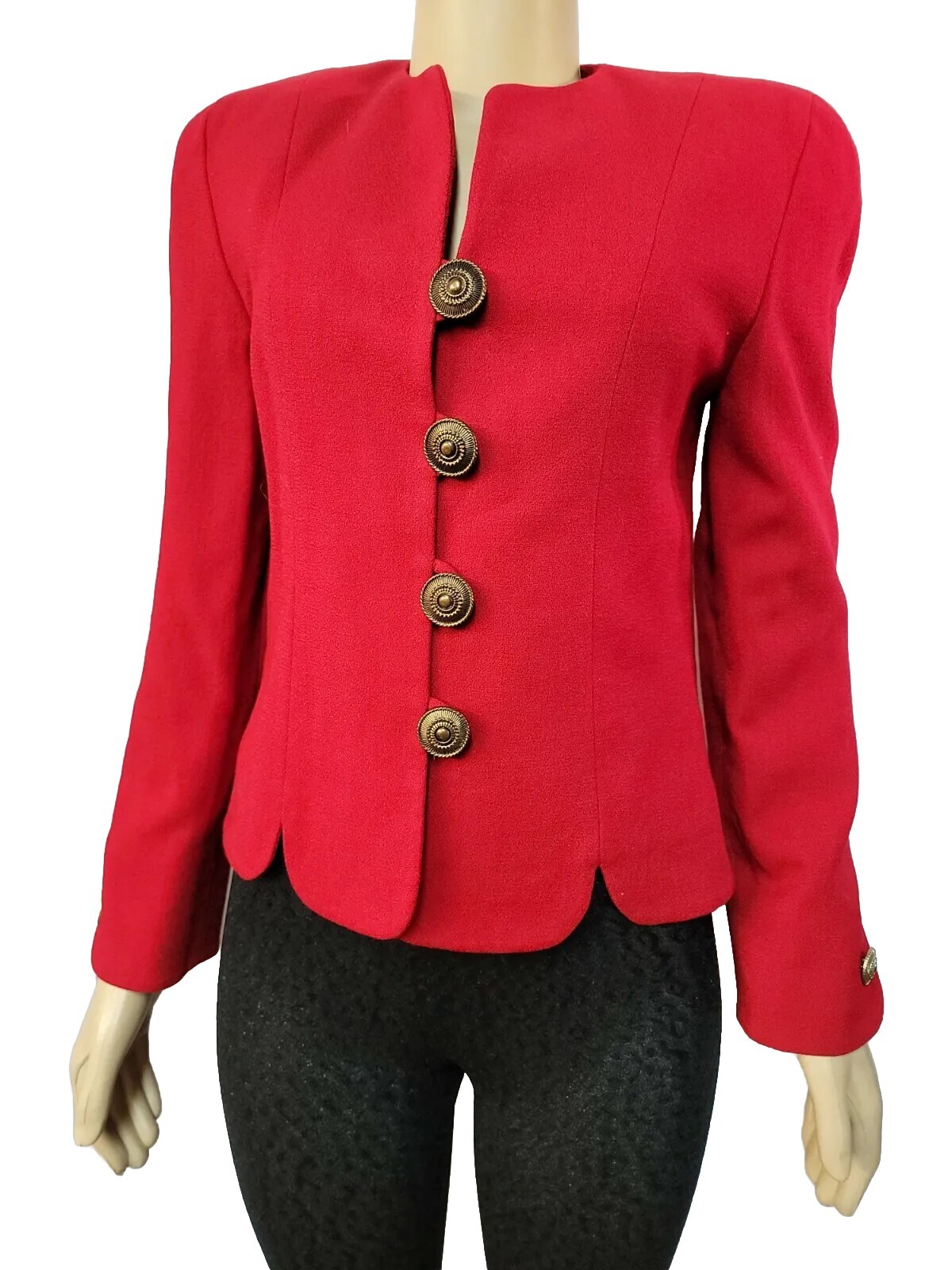 Herbert Grossman Designed By Cynthia Sobel Vintage Red Wool Jacket Sz M? #C1