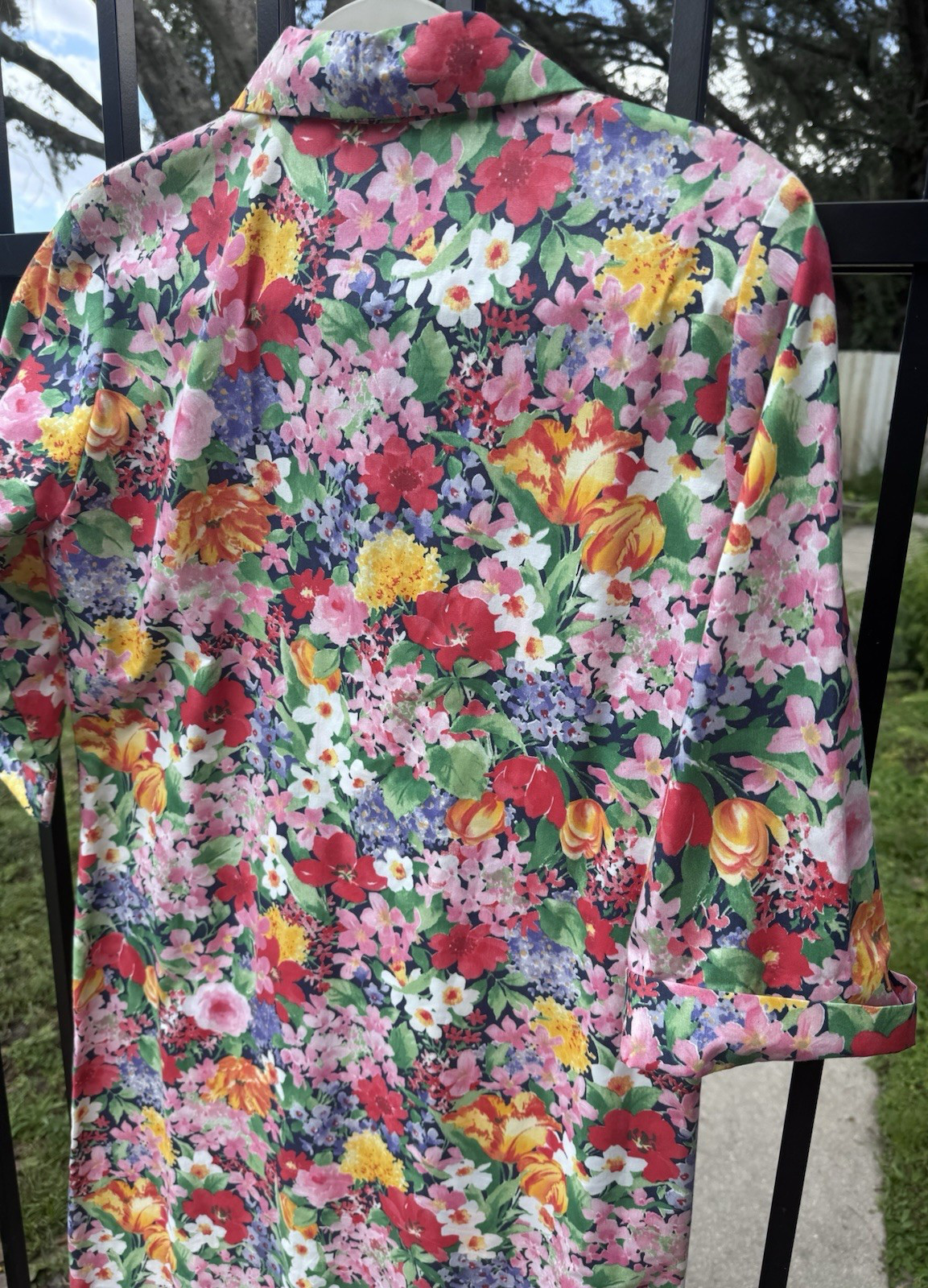 Vintage Dress Margaret Smith Floral 3/4 Sleeves 1970’s Sz 8