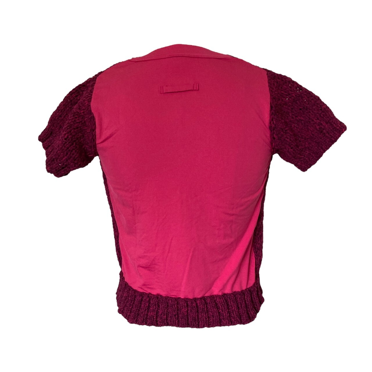 Jean Paul Gaultier Femme y2k pink purple chunky knit cropped top