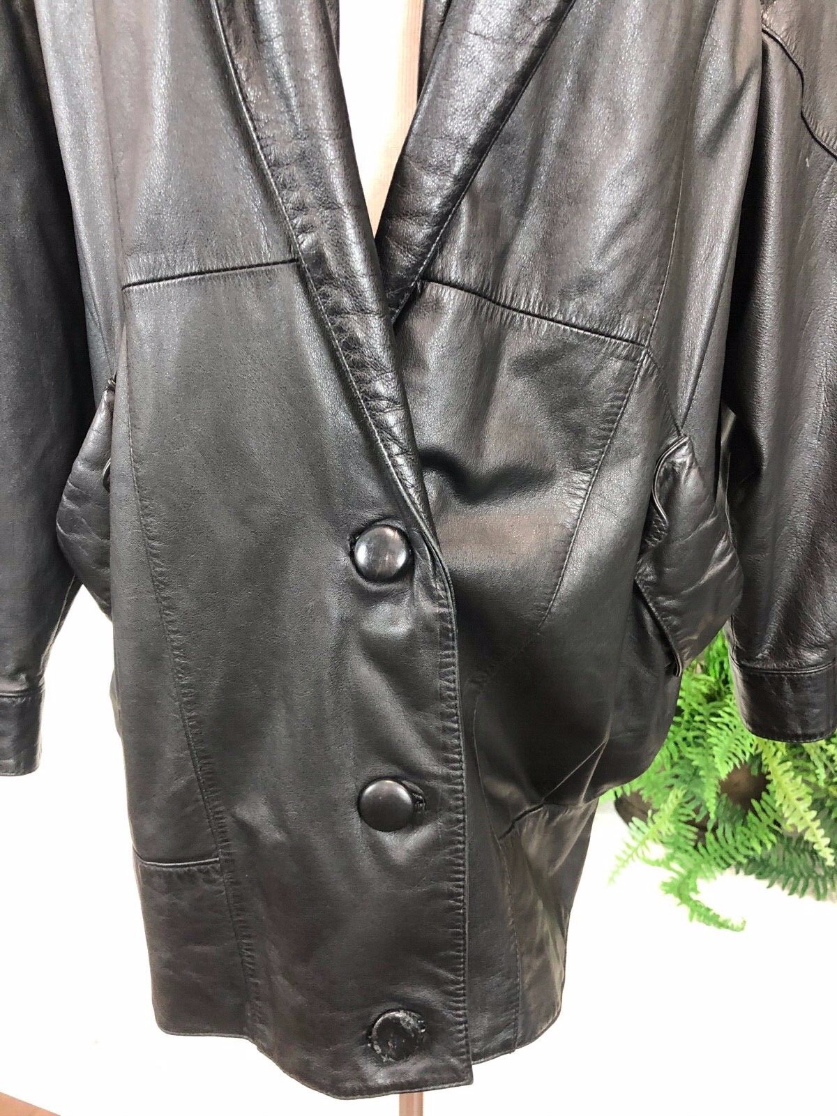 Vintage Wilson Black Leather Jacket Size M Removable Thinsulate Lining