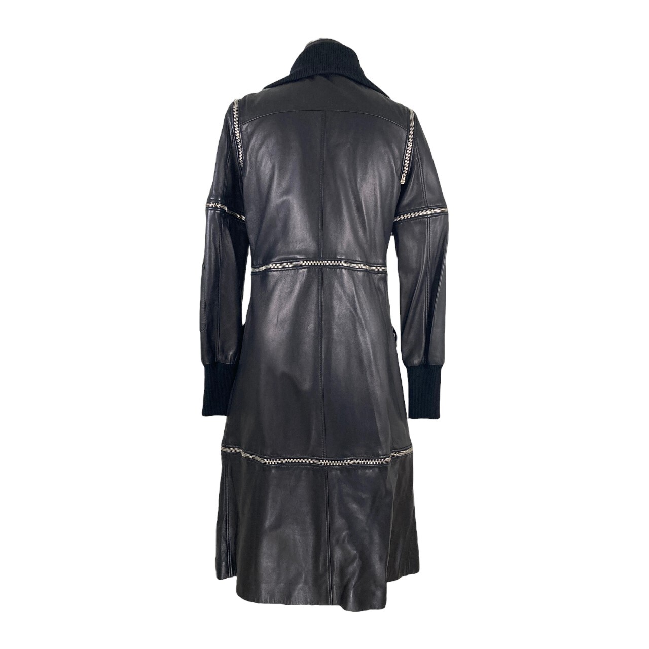 Unisex Dolce & Gabanna F/W2003 Leather Zip Off Modular Trench Coat