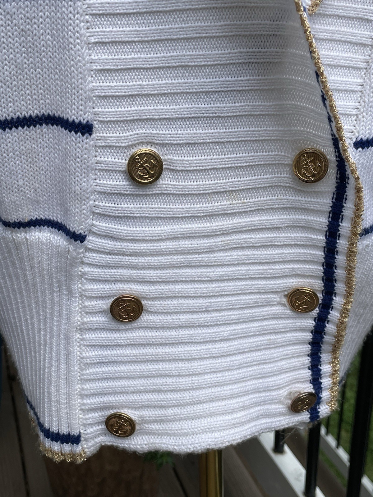 Vintage Organically Grown by Arpeja Nautical Sweater Sailing Patch 1980’s L