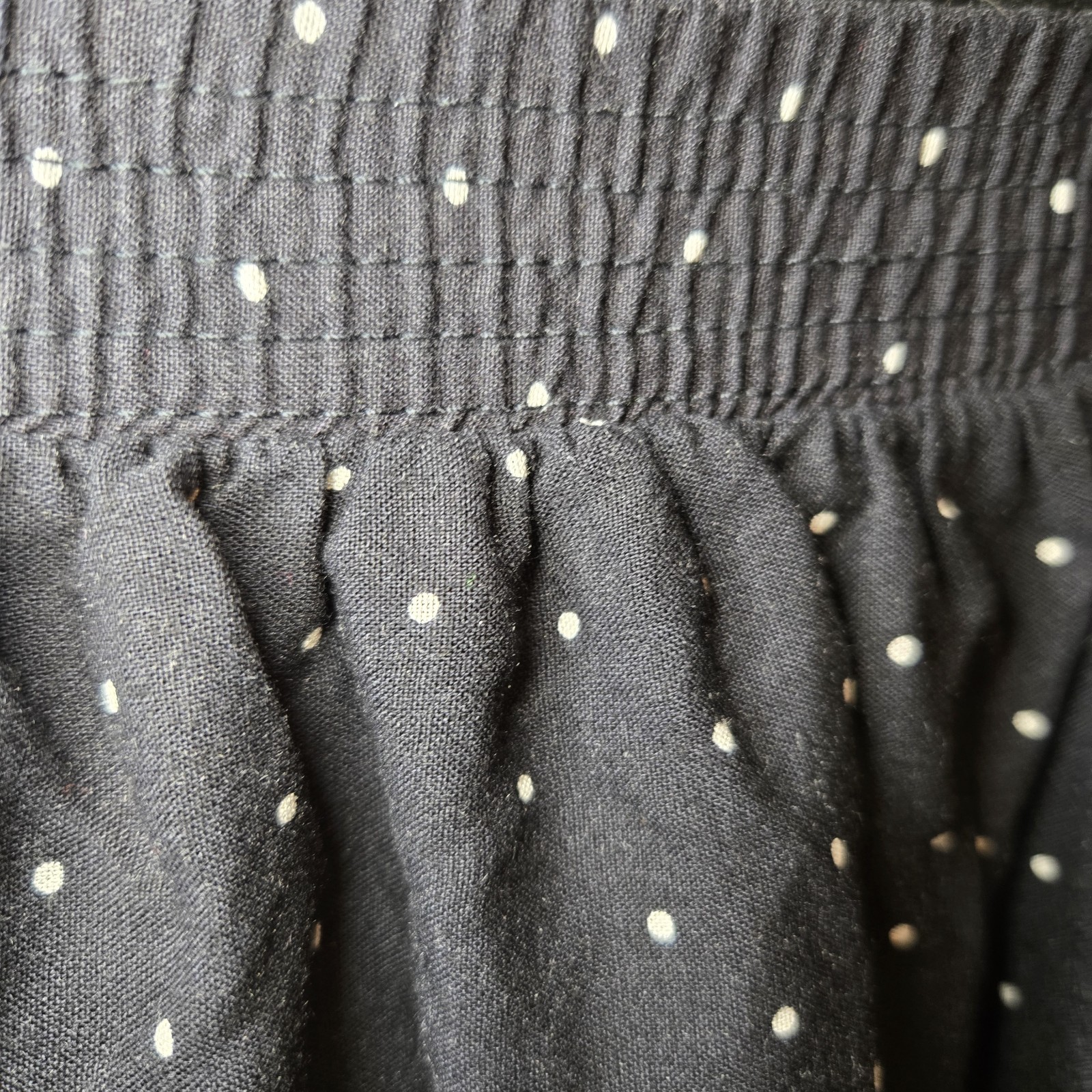 Vintage California Connection Inc. Black Maxi Skirt Floral Fan Elastic 32″ Waist