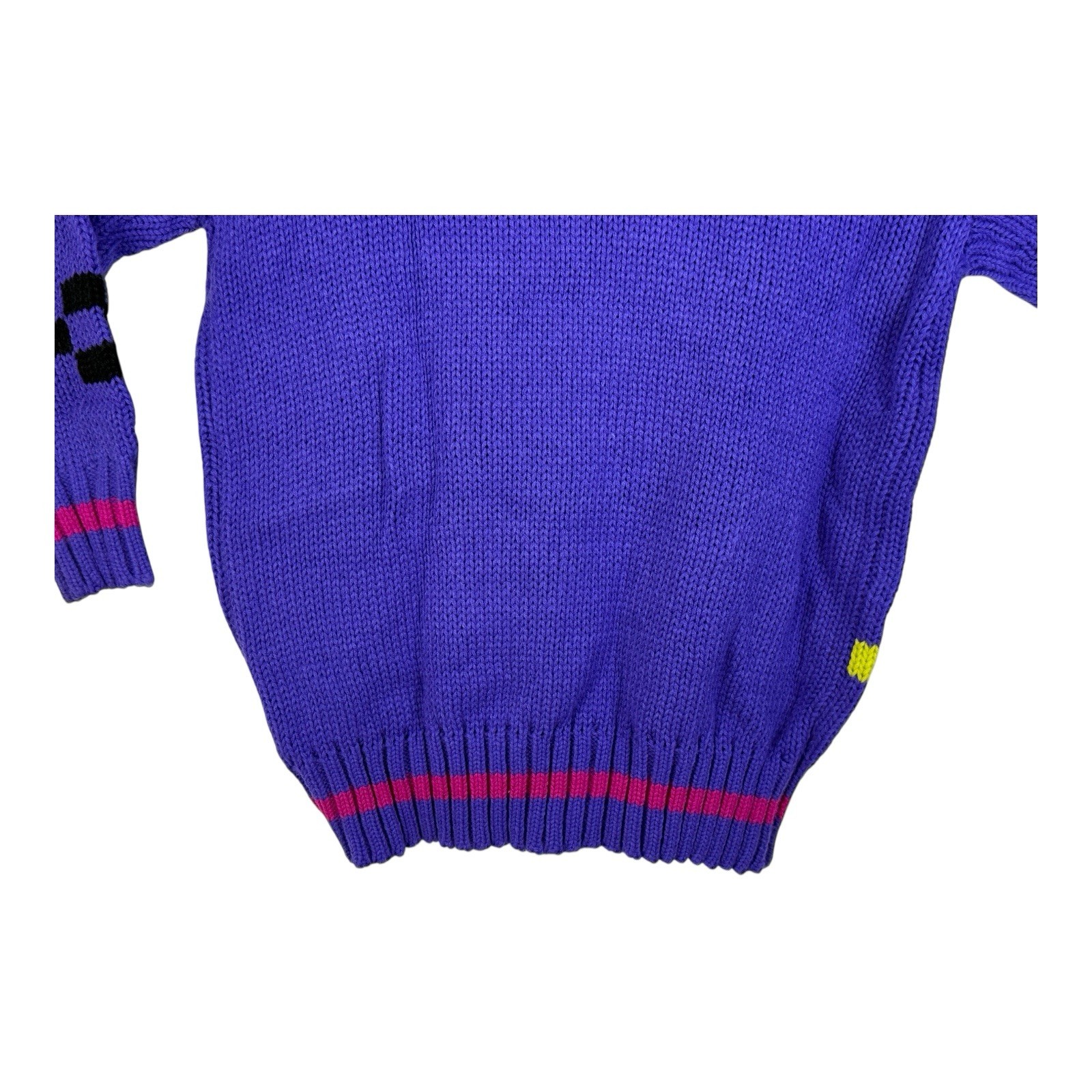 Vintage Spice Of Life Sweater Women’s Large Colorful Knit 80s Pullover Retro