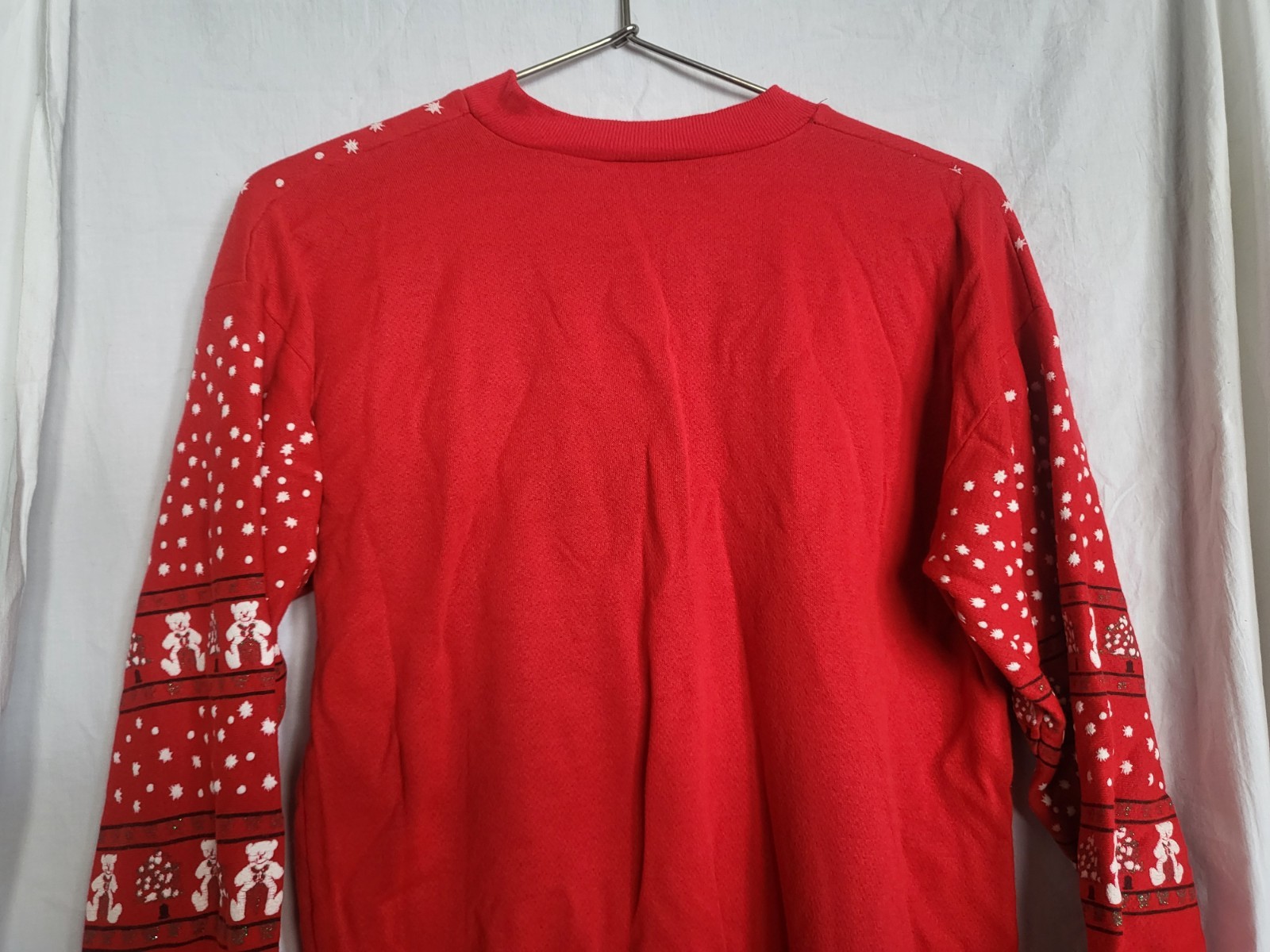 vintage sky lite 80s red teddy bear christmas crewneck sweater M