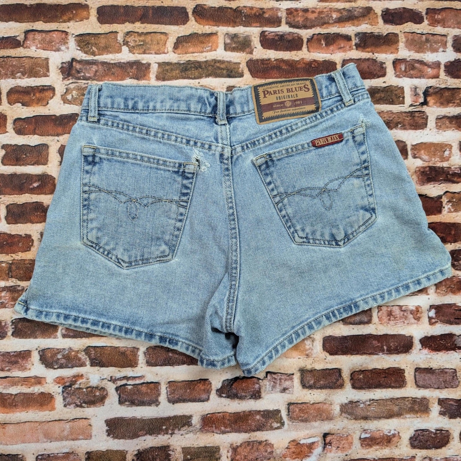Vintage 90’s Y2k Jean Shorts Distressed Denim Short Shorts Paris Blues Size 7
