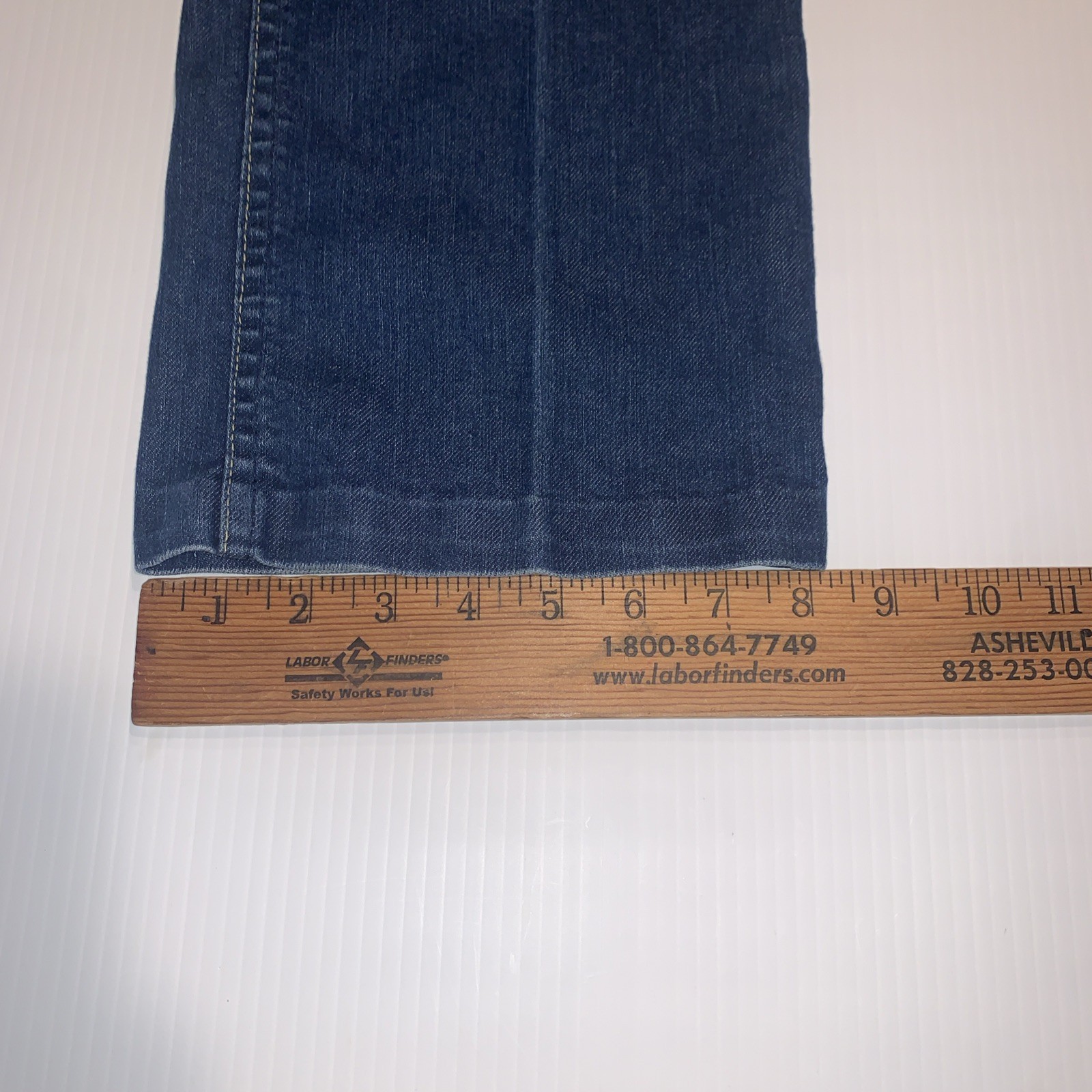 Vtg Juniors LEE Jeans Size 12 High Waist Straight Creased Hemed Legs M-Blue USA