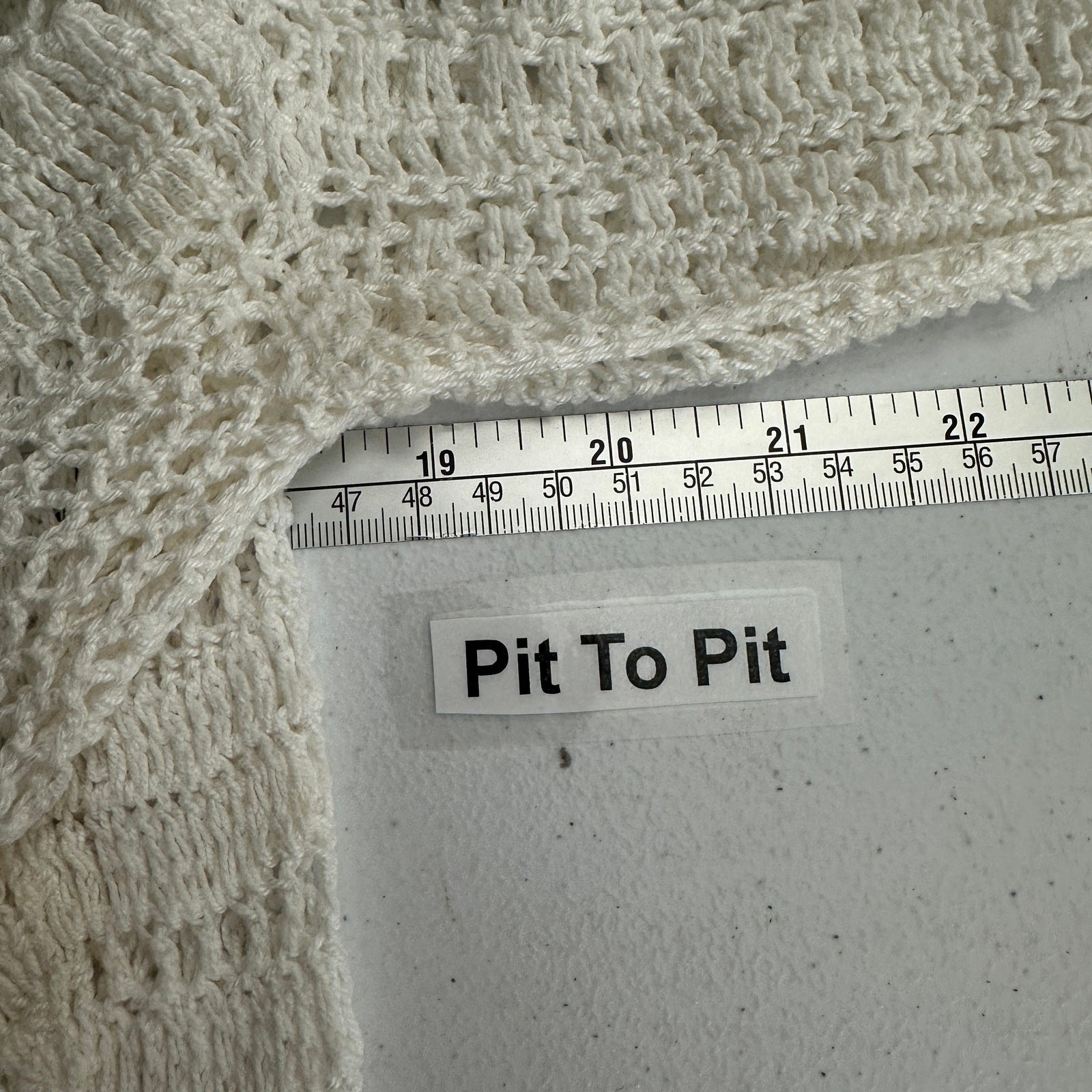 Womens Vintage Cottagecore Crochet Sweater Size M Cream Romantic Fairy Floral