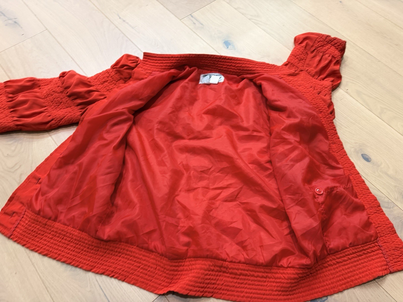 Vintage Womens Red Marguerite Rubel Coat Jacket Medium