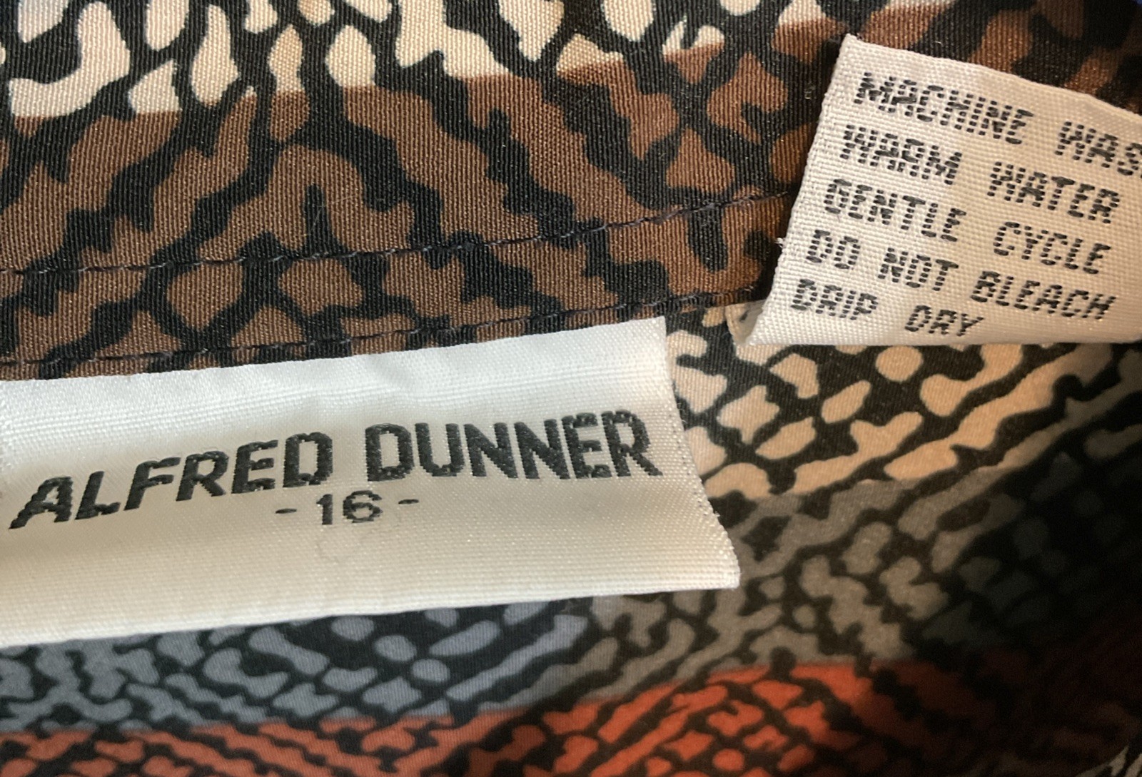 Women’s Alfred Dunner Polyester Buttoned LS shirt 70s Vintage Grandma Core Sz 16