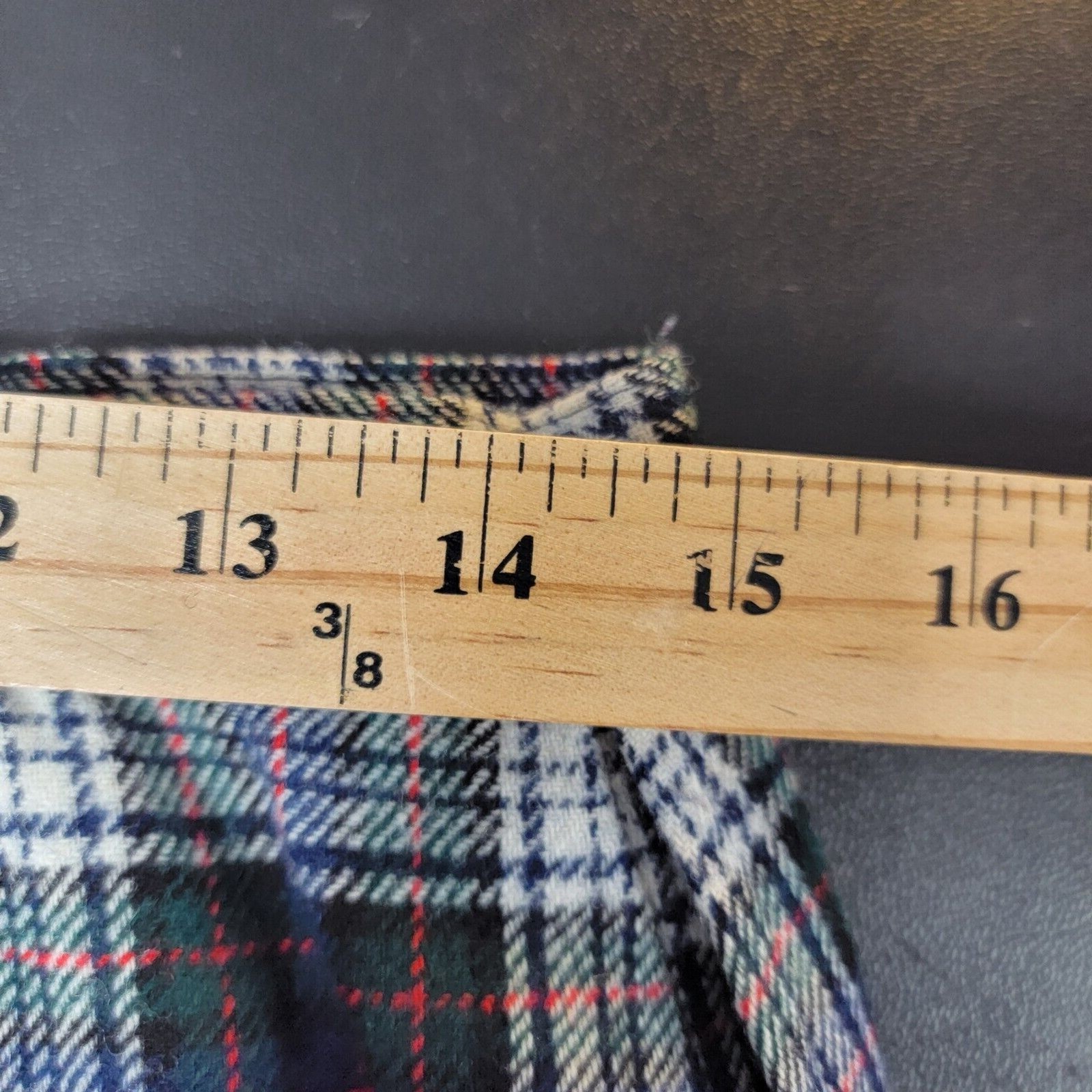 Vintage Pendleton Tartan Plaid Wool Skirt USA sz 16 (med/lg) Vtg Lined A-Line